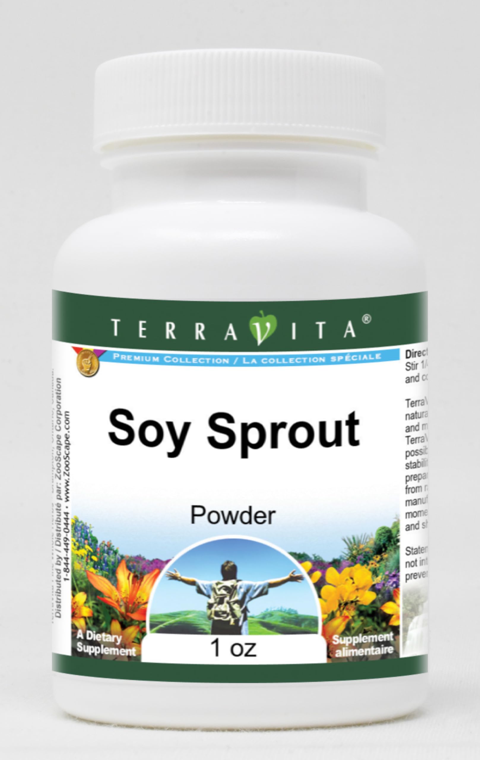 Organic Soy Sprout Powder 1oz (30g) - Non-GMO, Gluten-Free Superfood for Smoothies & Baking | ZIN: 521431 | Boost Immunity & Energy Naturally