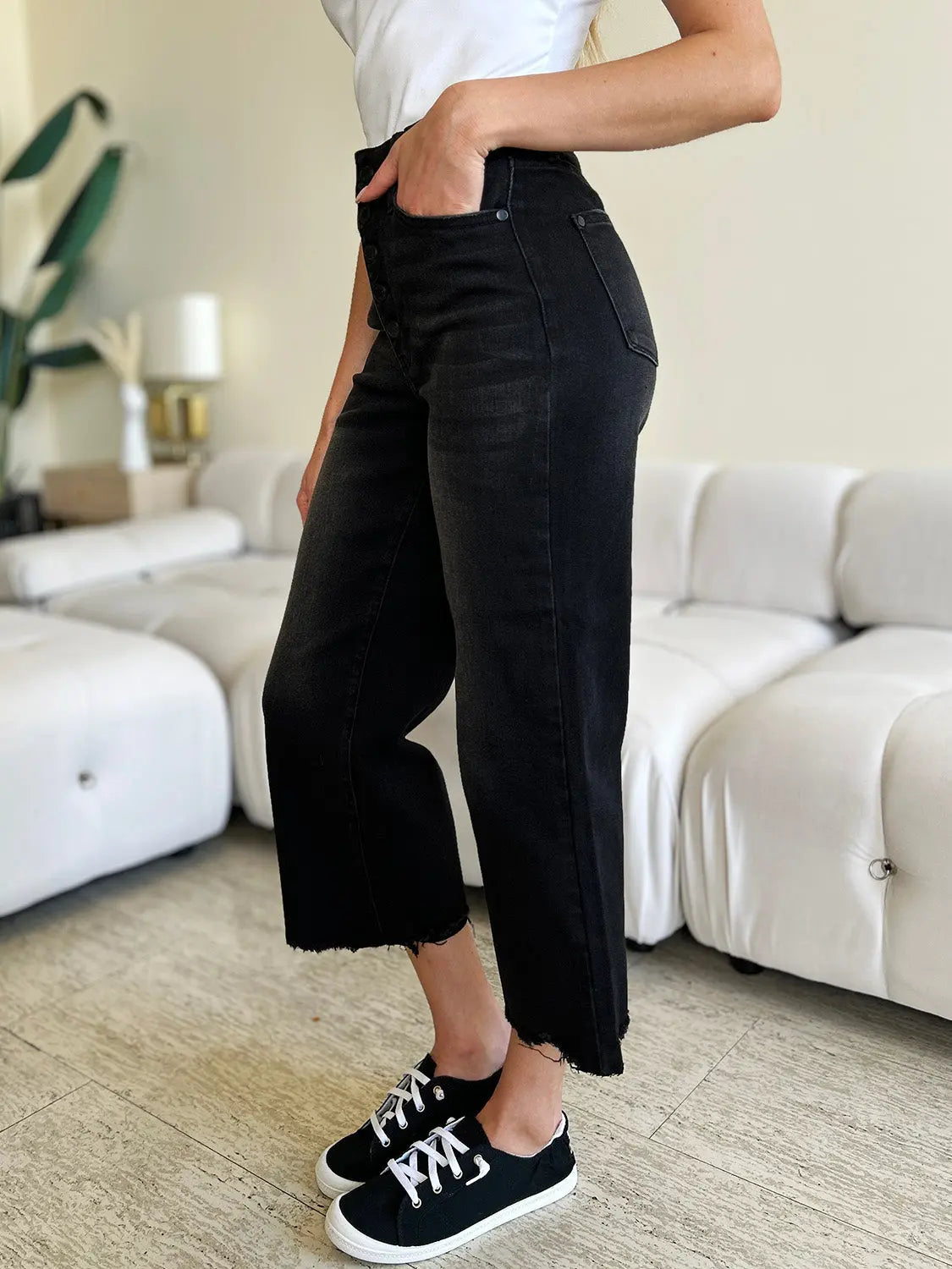 Judy Blue High Waist Button Fly Jeans for Women - Stretchy Denim Pants with Comfort Fit - Perfect for Casual Wear, Work & Everyday Outfits