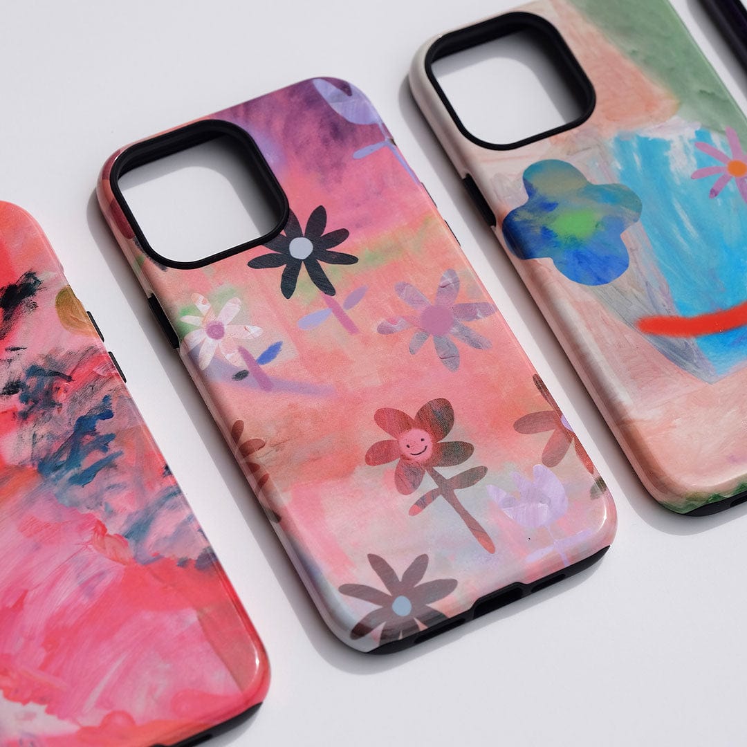 Premium Lazy Daisy Floral Phone Case - Shockproof & Slim Design for iPhone 15/14/13/12/Pro/Max - Perfect for Everyday Use, Travel & Outdoor Activities