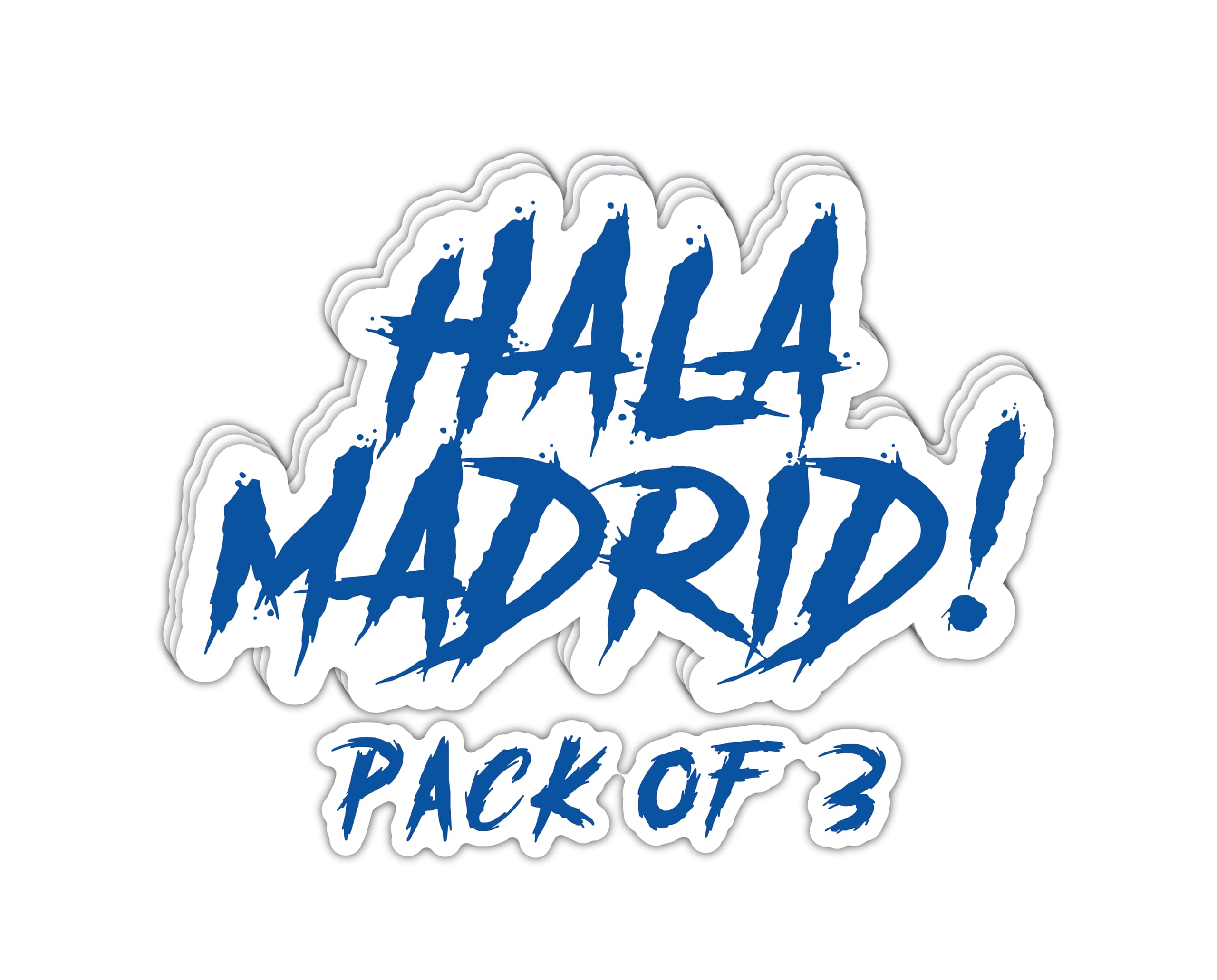 IMPERIAL VIBES - Hala Madrid Football Vinyl Sticker for Cars, Trucks, Vans - Waterproof Decal for Laptops, Phones, Water Bottles - Removable Window Sticker for Home & Office - Perfect for Soccer Fans & Real Madrid Supporters (Imp-116)