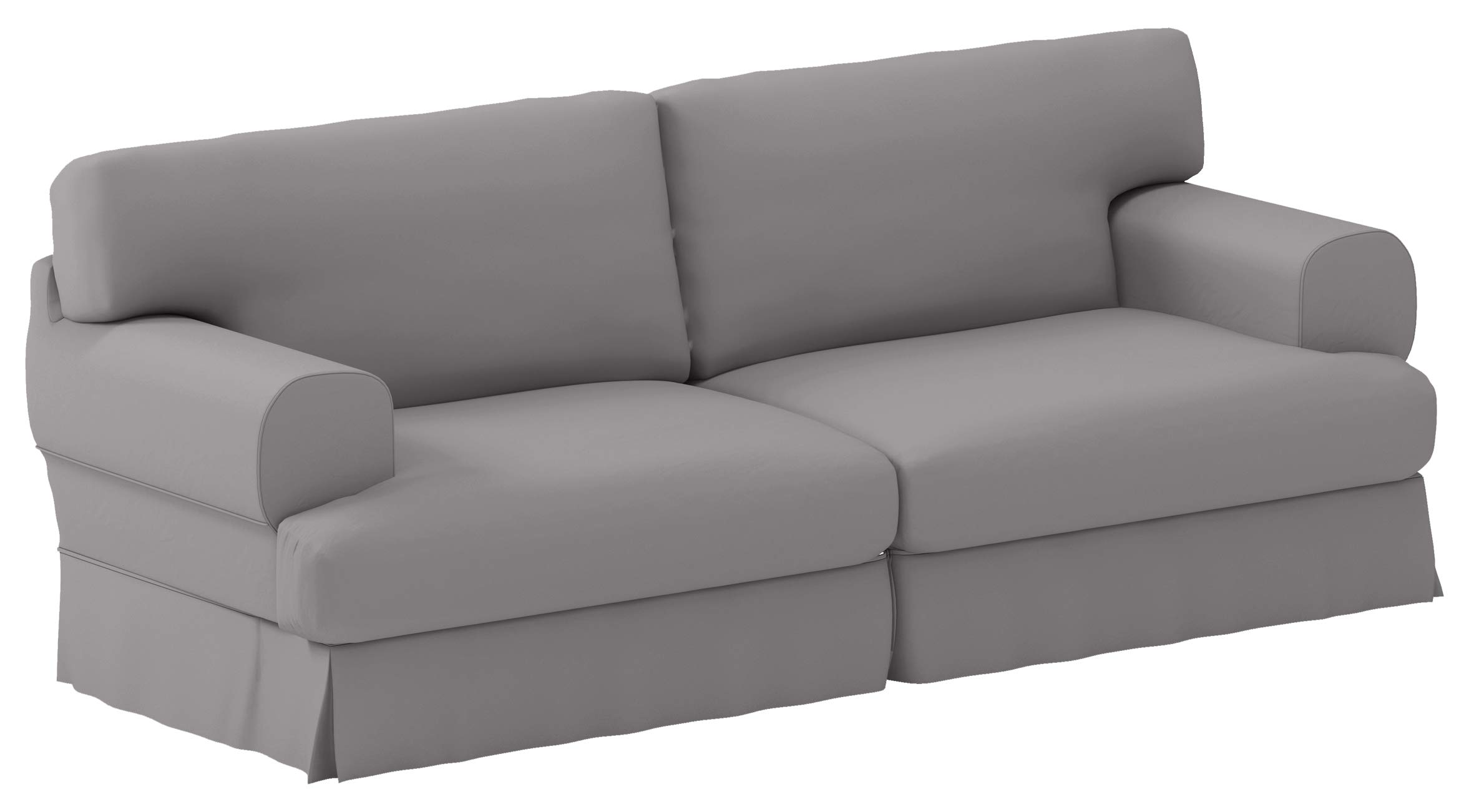 Durable Dense Cotton Sofa Cover for IKEA Hovas 3-Seater - Slip-Resistant Stretchable Furniture Protector (Gray) - Perfect for Living Room, Family Room & Home Decor Protection