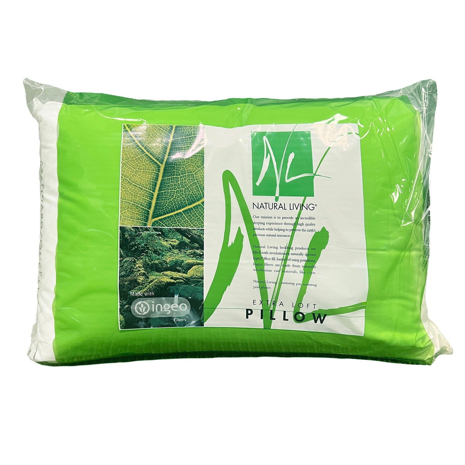 Eco-Friendly Down Alternative Pillow - Hypoallergenic & Breathable INGEO™ Fiber Fill for Side, Back & Stomach Sleepers - Perfect for Allergy Sufferers & Sustainable Home Decor