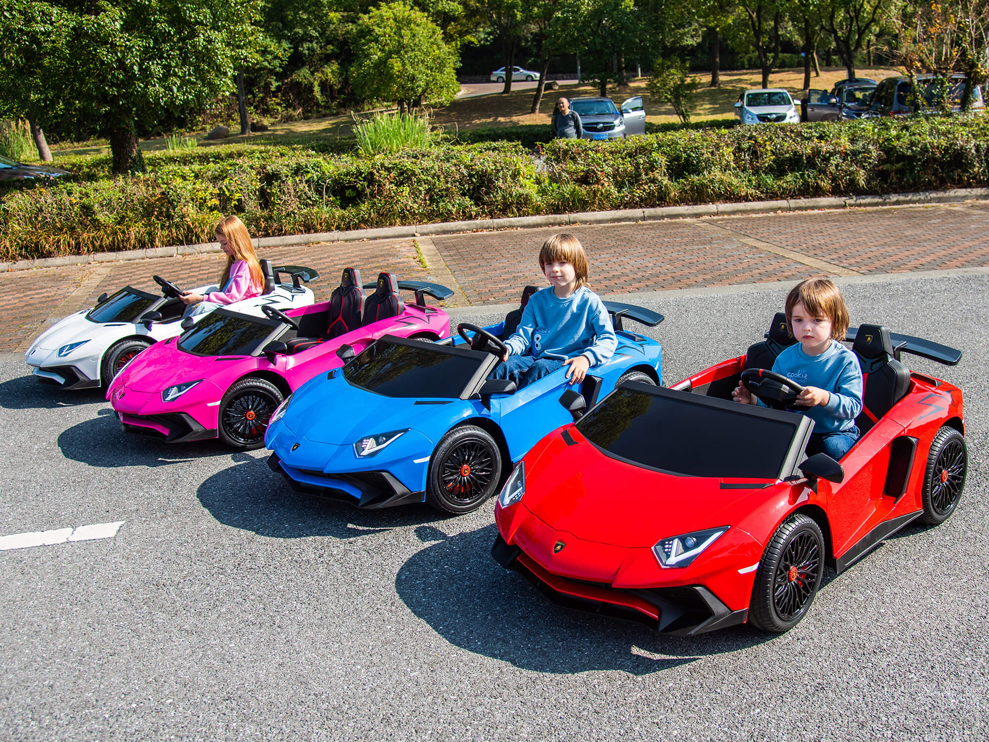 24V Lamborghini Aventador Kids Electric Ride-On Car - 2 Seater, Remote Control, LED Lights, MP3 Player - Perfect for Birthday Gifts & Outdoor Play (Grey)