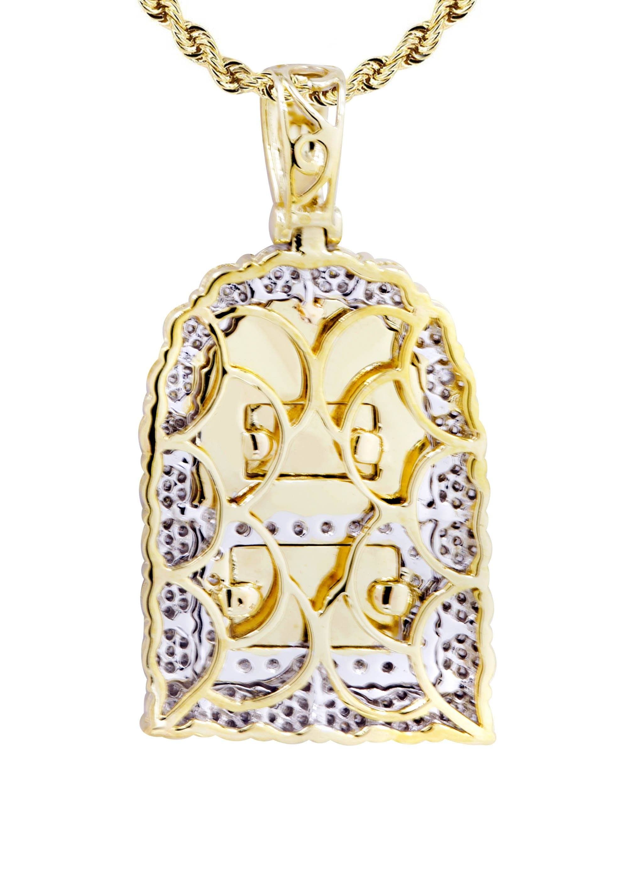 10K Yellow Gold RIP Diamond Necklace | 0.85 Carats Total Weight | Elegant Memorial Jewelry for Women | Perfect for Sympathy Gifts, Remembrance & Special Occasions