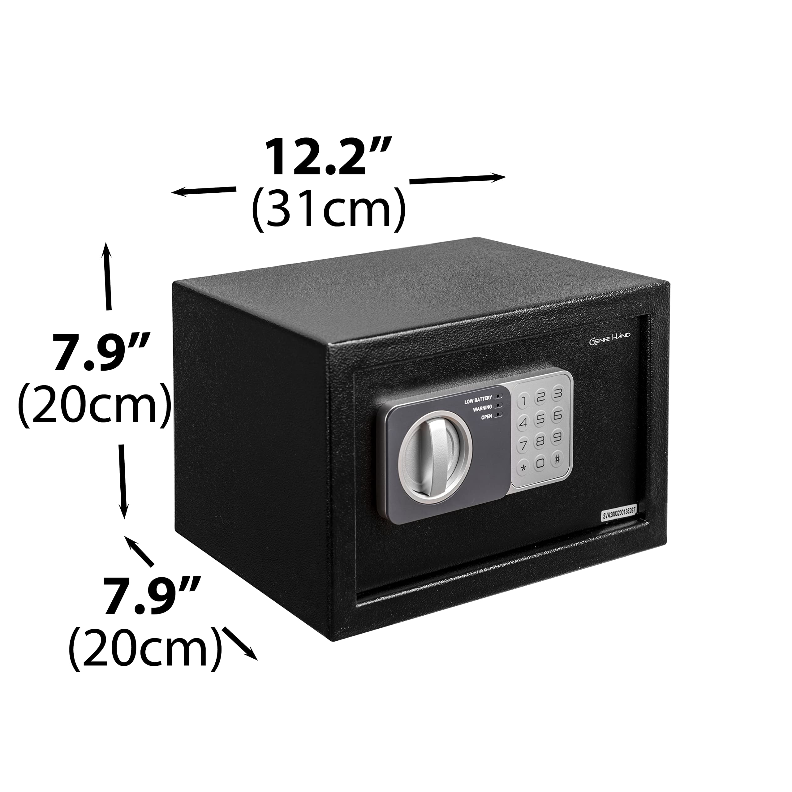 Genie Hand Time Lock Safe with Countdown Timer - B-Class Security Lock & Anti-Bounce Technology - Medium Size Safe Box for Cash, Jewelry & Valuables - Perfect for Home, Office or Retail Security