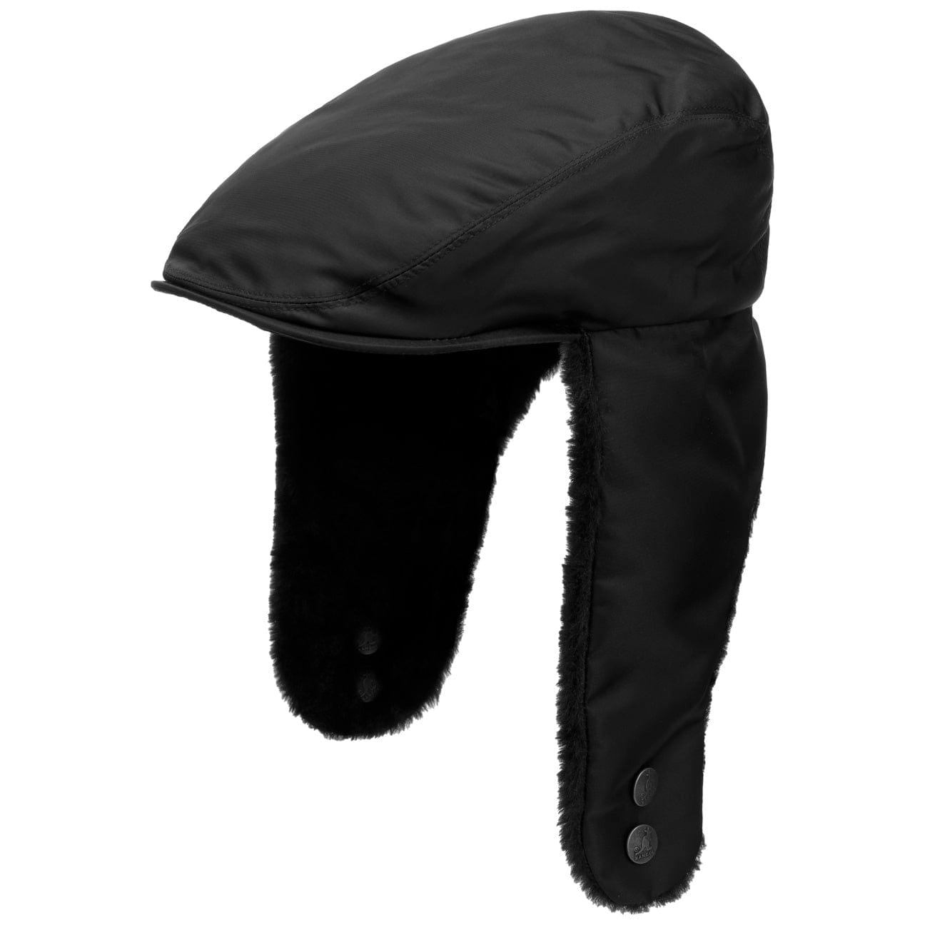 Kangol Atchison Flat Cap with Ear Flaps - Winter Warm Wool Hat for Men & Women - Perfect for Outdoor Activities, Hiking, and Cold Weather Fashion