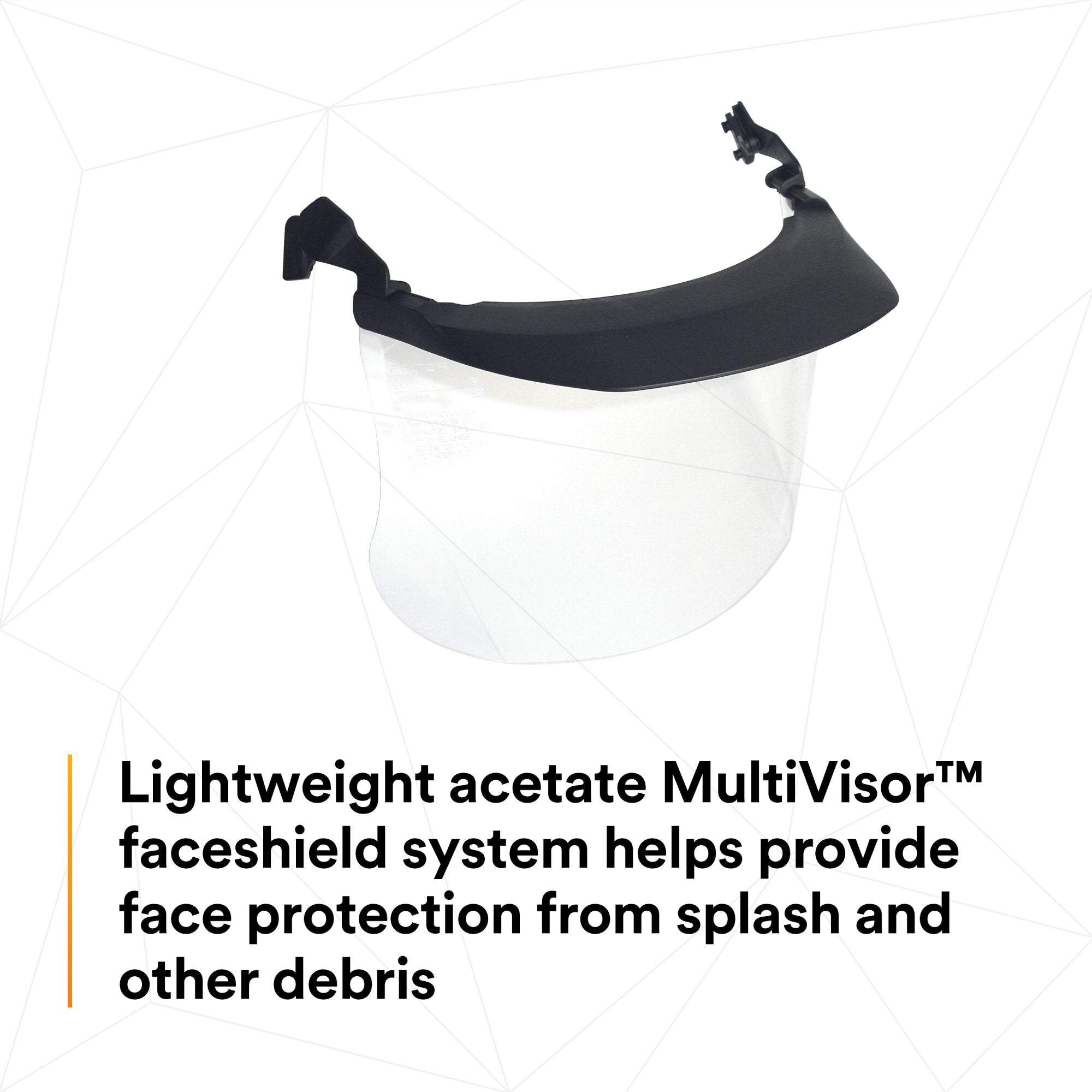 3M Clear Acetate MultiVisor Faceshield System V4D - 10 Pack | Protective Face Shield for Workplace Safety & Infection Control | Ideal for Healthcare, Construction & Industrial Use