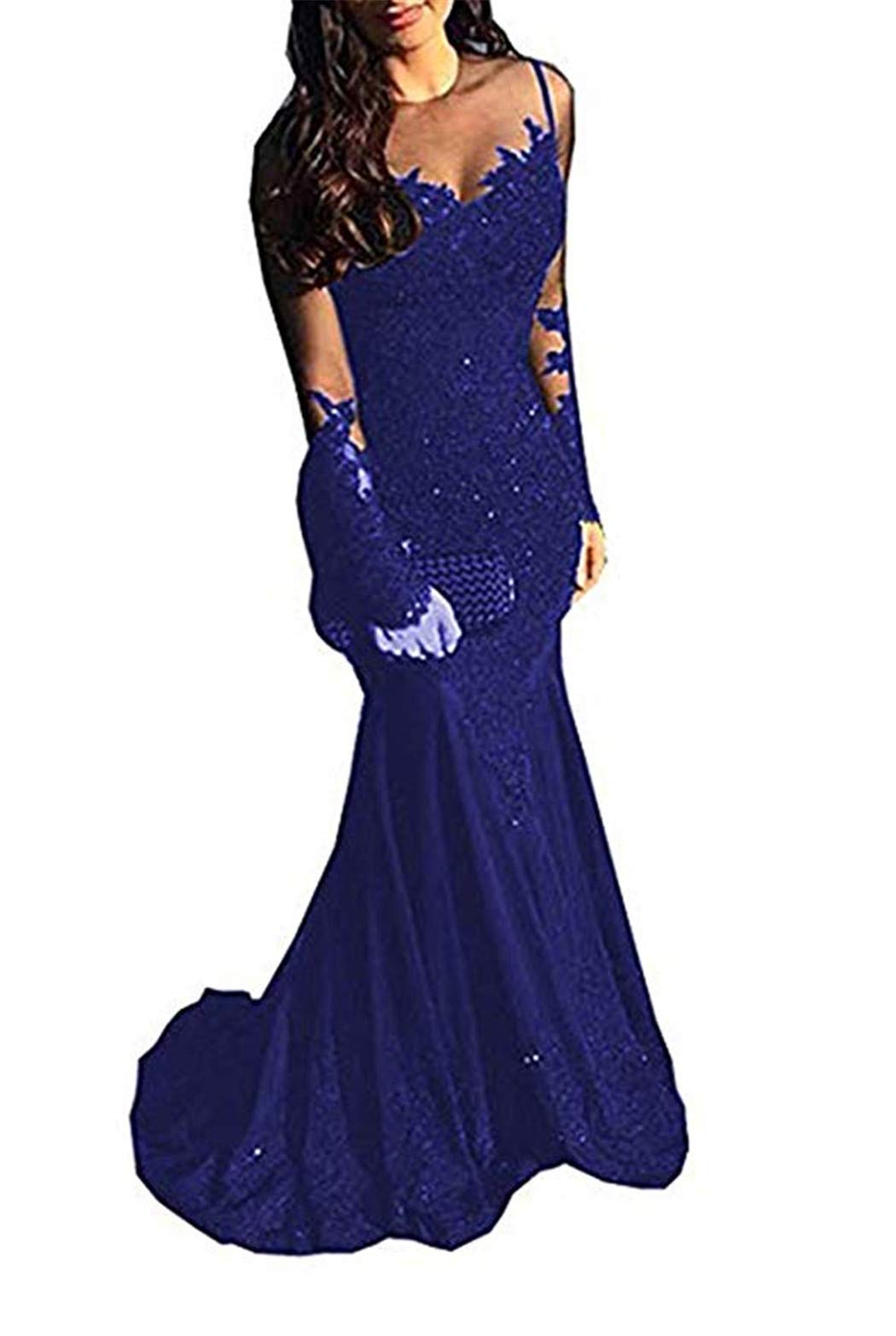 Elegant Mermaid Prom Dresses for Women - Long Sleeve Applique Evening Gown LN026 | Perfect for Homecoming, Formal Parties & Special Occasions