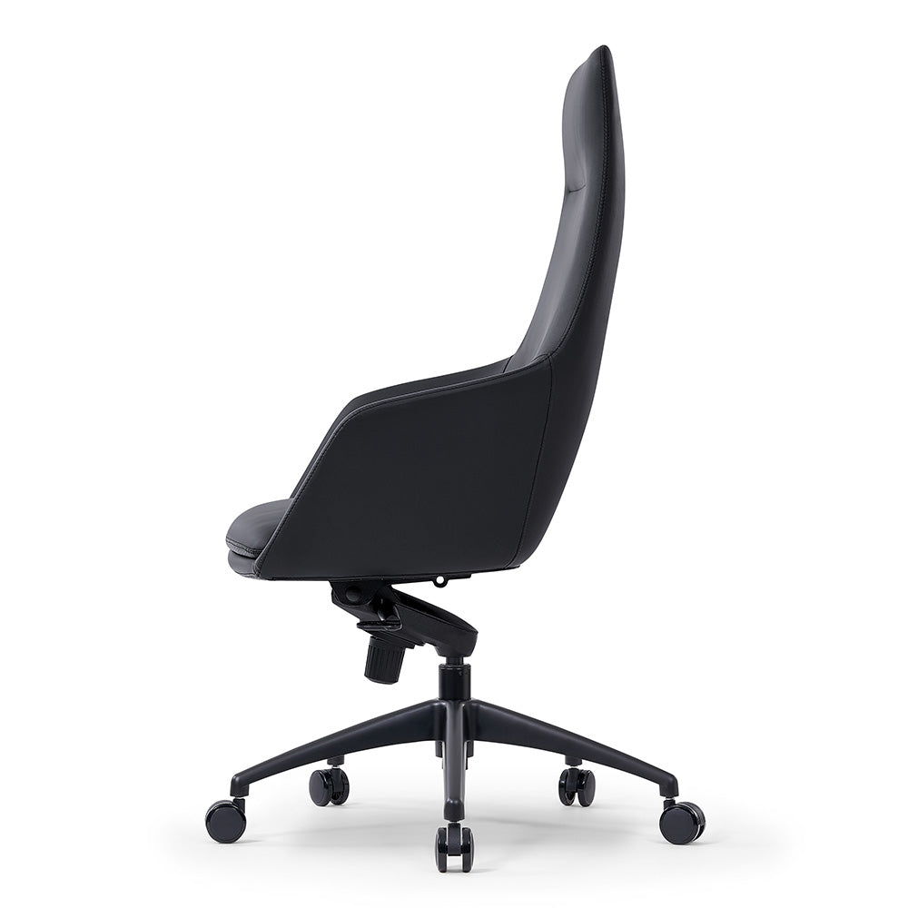 QUINN High Back Office Chair - Ergonomic Executive Desk Chair with Lumbar Support, Black - Perfect for Home Office, Gaming & Workspace Comfort