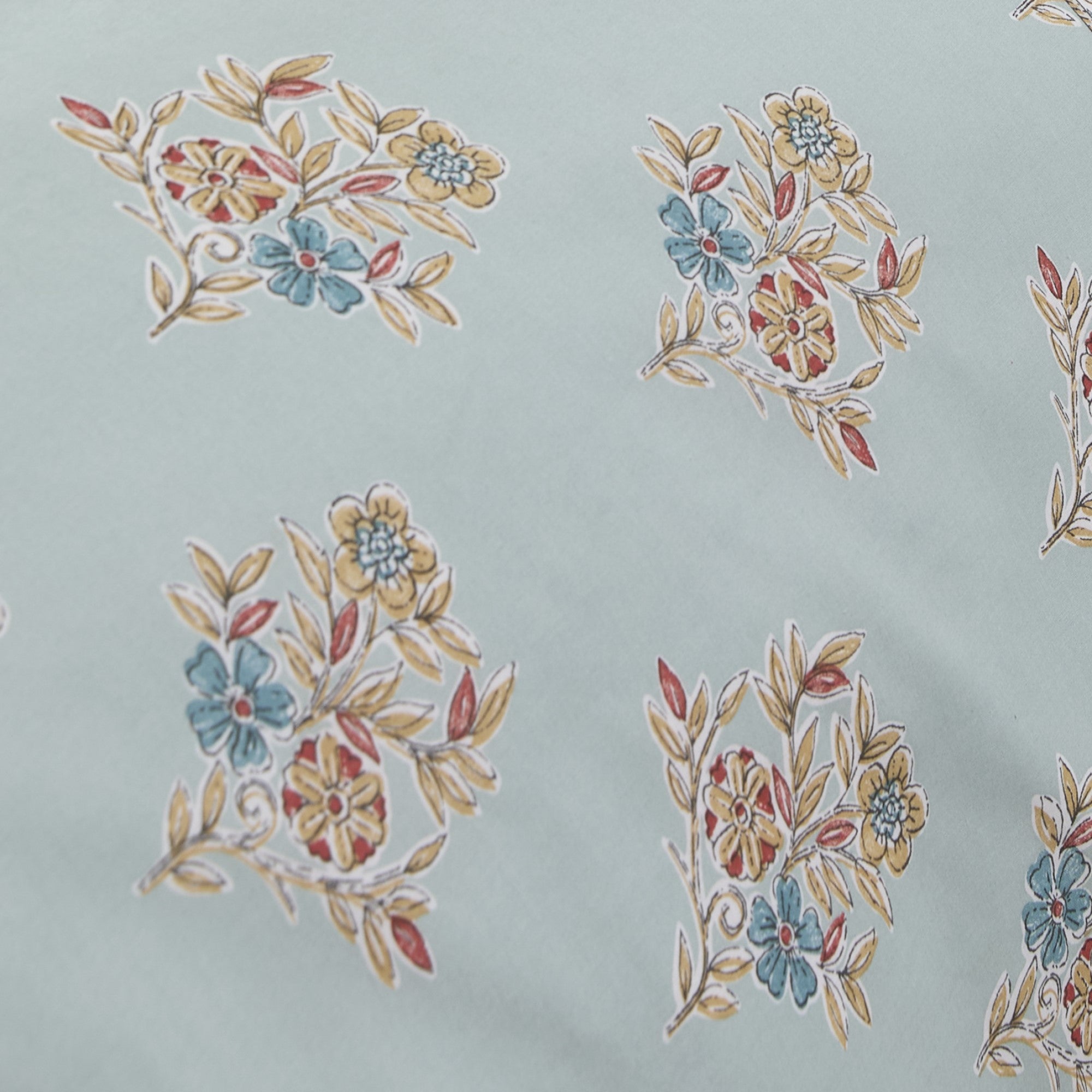 Dreams & Drapes Lorena Patchwork Duvet Cover Set - Duck Egg Blue Bohemian Style Bedding - Perfect for Master Bedroom, Guest Room & Boho Chic Home Decor
