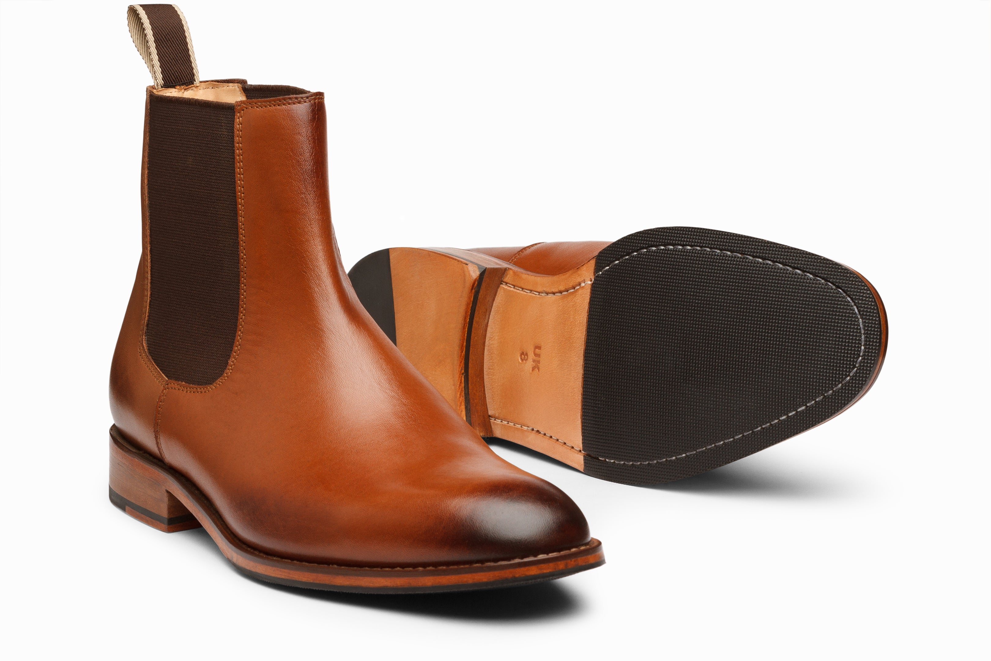 Premium Chelsea Boots for Men & Women | Classic Tan Leather Ankle Boots | Comfortable & Stylish for Casual, Office & Outdoor Wear
