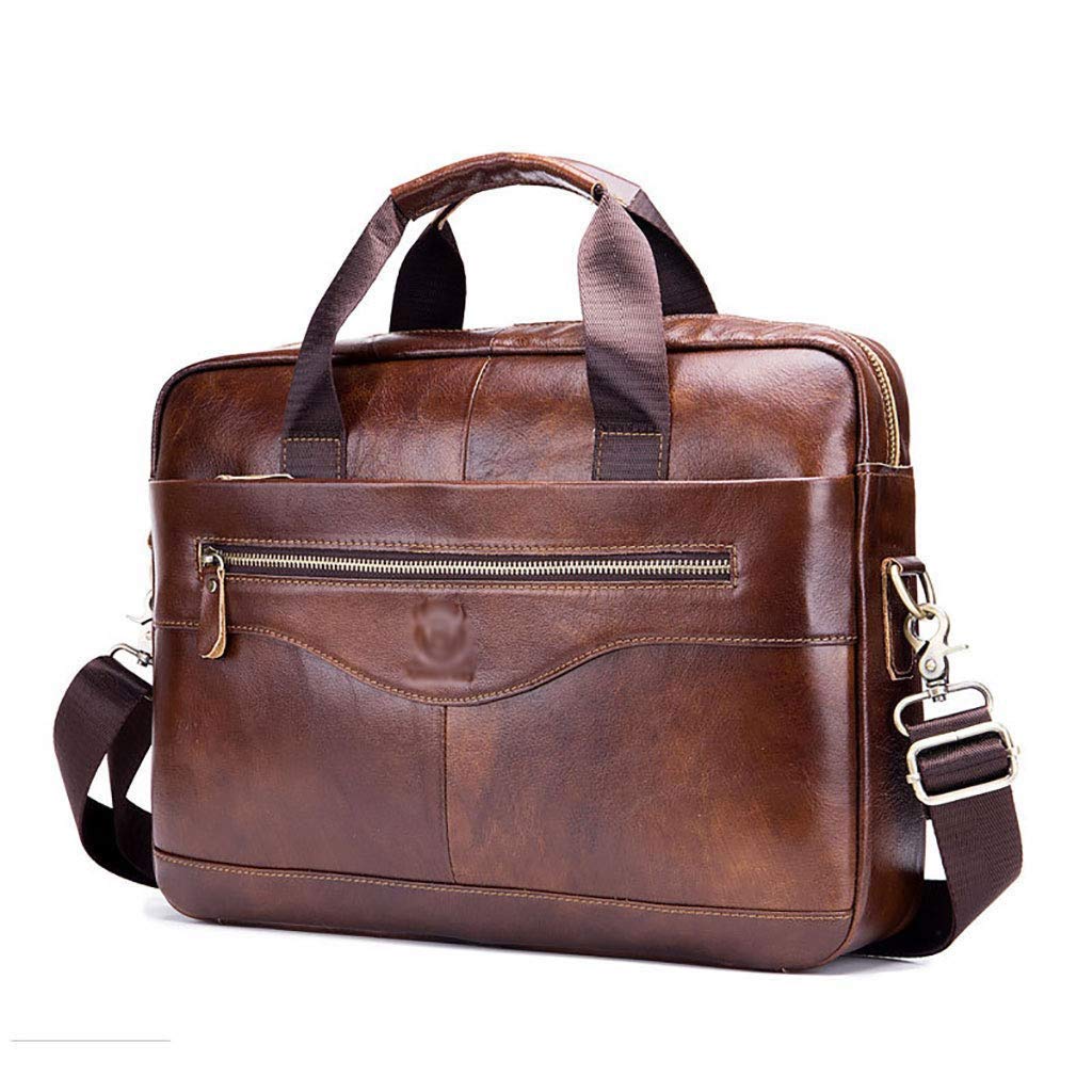 Premium PU Leather Business Travel Briefcase - Waterproof & Shockproof Laptop Messenger Bag for Men & Women - Stylish Multi-Function Work Backpack for Office, Commute & Business Trips