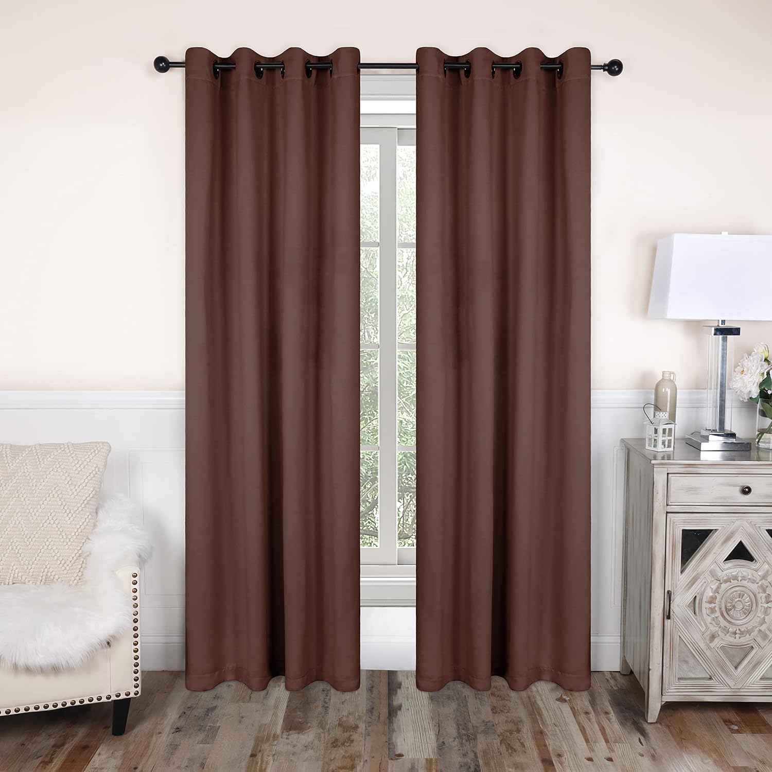 Blackout Curtains for Bedroom - Set of 2 Panels, Grommet Top Room Darkening Thermal Insulated Drapes for Better Sleep & Energy Efficiency | Perfect for Home Theater, Nursery & Shift Workers
