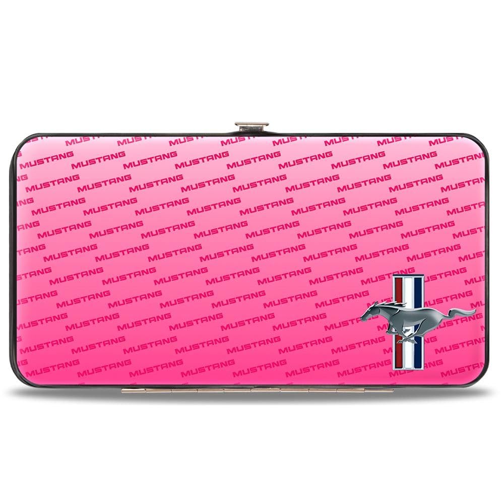 Buckle-Down Women's Hinge Wallet - Mustang Design Slim Bifold Leather Wallet for Women | Perfect for Everyday Use, Travel & Gift Giving