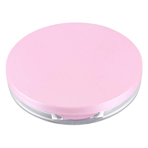 OSALADI 2-Piece Empty Powder Box Set with Mirror - Travel-Friendly Puff & Foundation Containers for Makeup Storage & Touch-Ups | Portable Cosmetic Organizer for Purse, Vanity & On-the-Go Use (Pink)