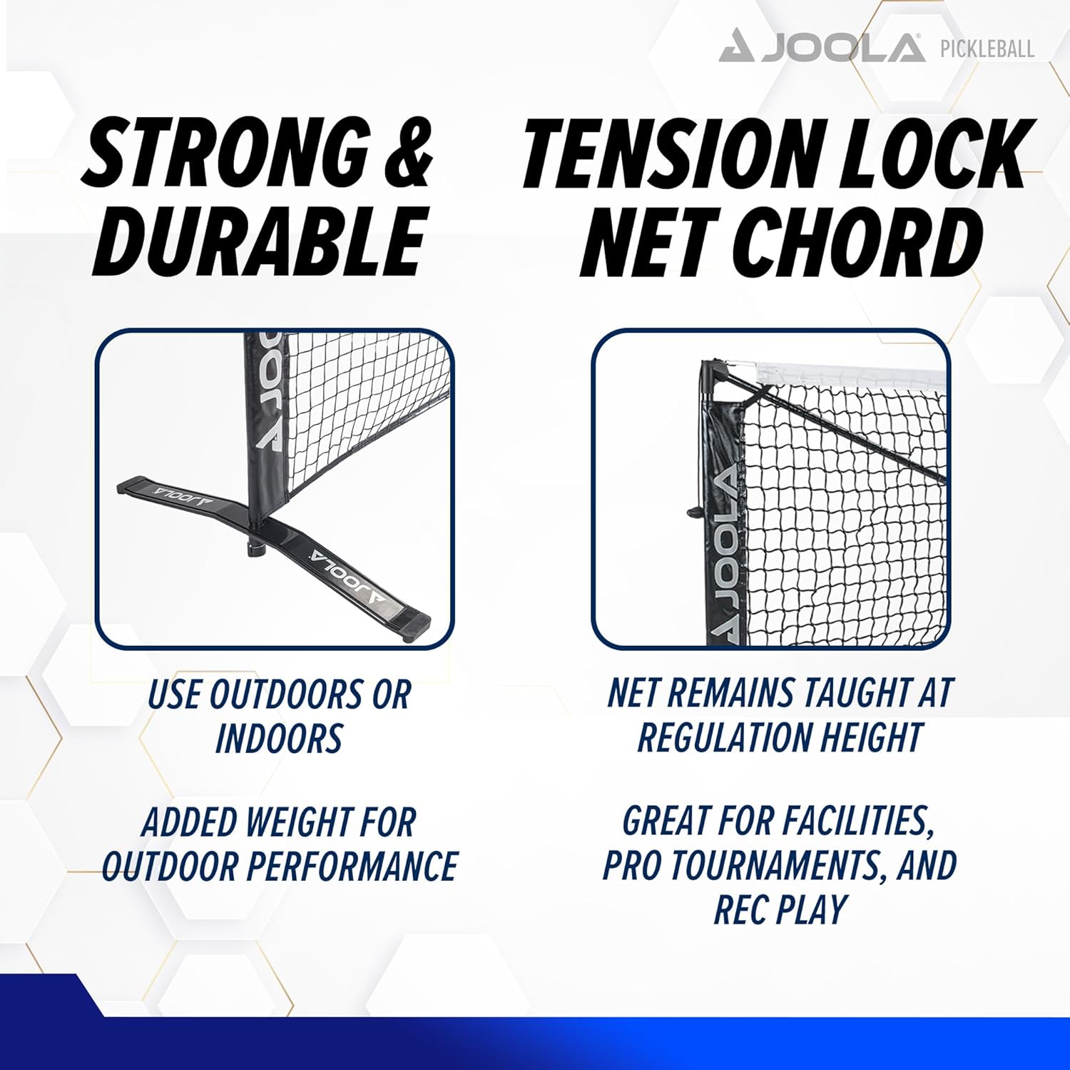 JOOLA Symmetry Portable Pickleball Net - Regulation Size for Outdoor & Indoor Play - Easy Setup for Backyard, Court, and Gym Use