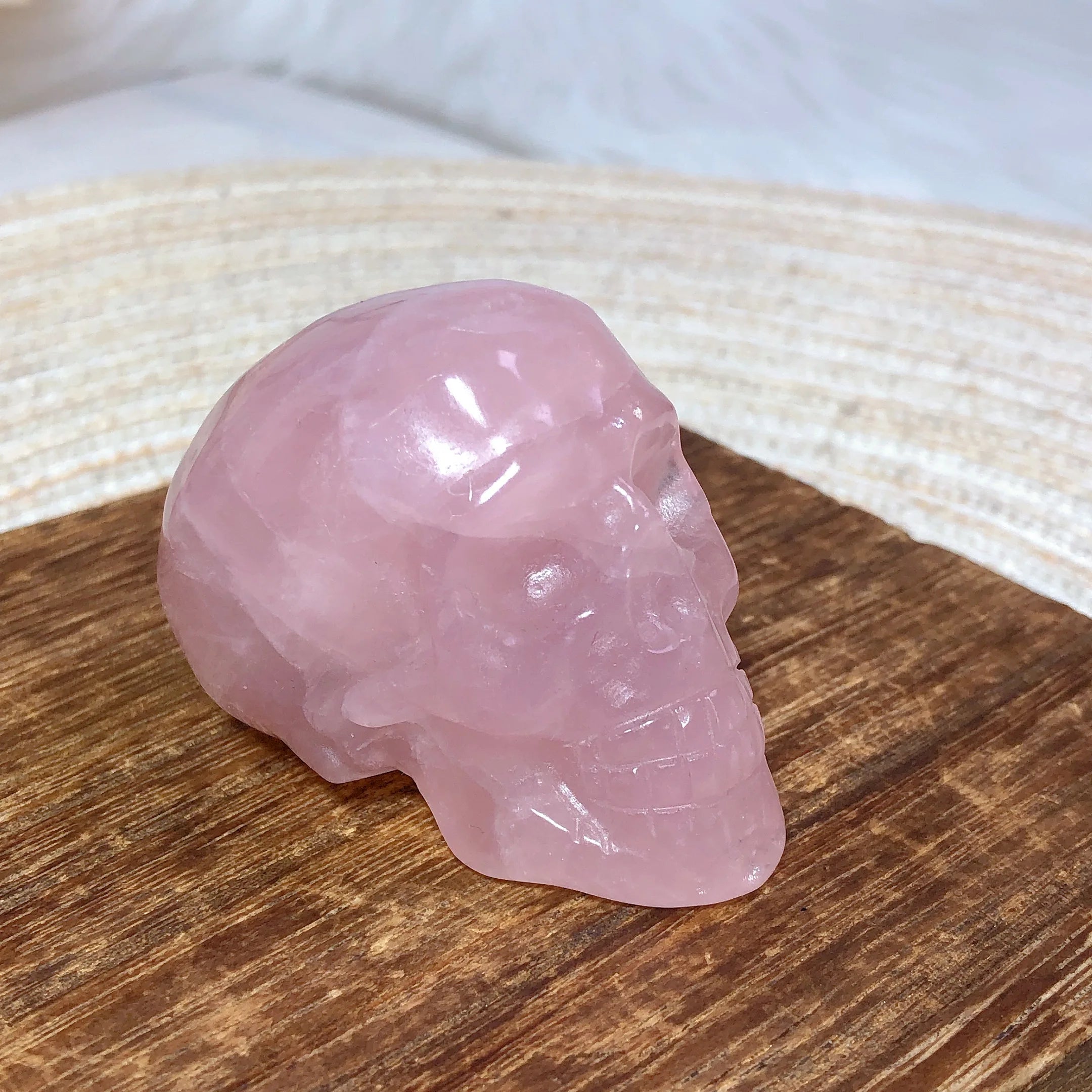 Natural Rose Quartz Crystal Skull Carving - Reiki Healing Stone, Positive Energy Decor, High Quality Mineral Specimen for Home & Office Decoration | Meditation, Feng Shui, Spiritual Gifts