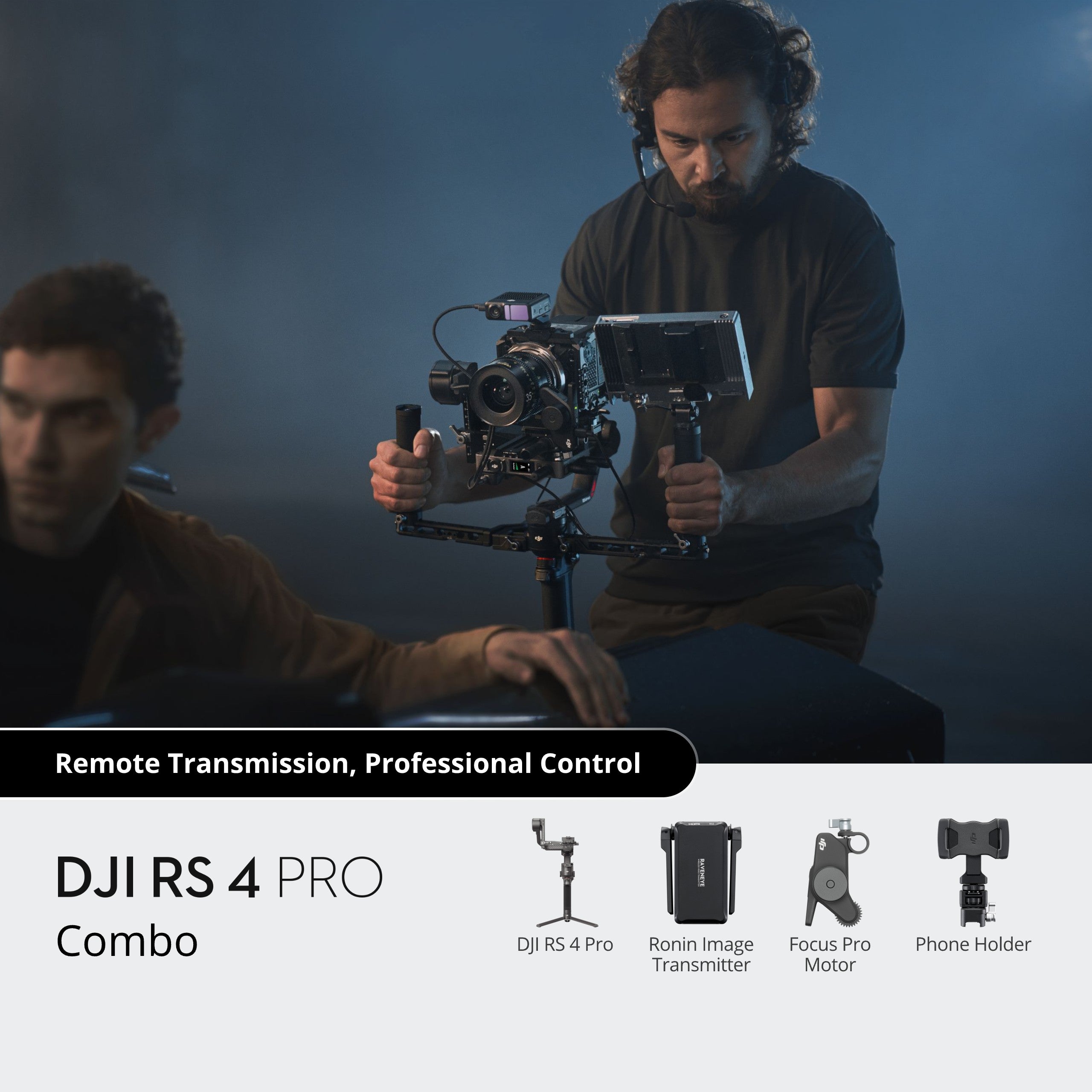DJI RS 4 Pro Combo 3-Axis Gimbal Stabilizer for Mirrorless & DSLR Cameras - Professional Video Stabilization for Filmmaking, Vlogging & Content Creation