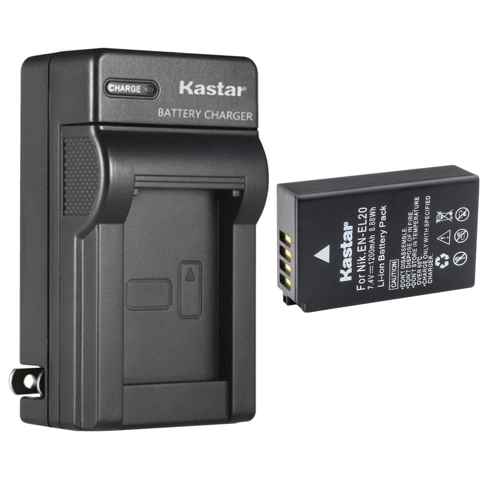 Kastar 1-Pack Replacement Battery & AC Wall Charger for Nikon Blackmagic Pocket Cinema Camera, Coolpix P950/P1000/A, Nikon 1 AW1/J1/J2 - Perfect for Travel Photography, Vlogging & Outdoor Shooting