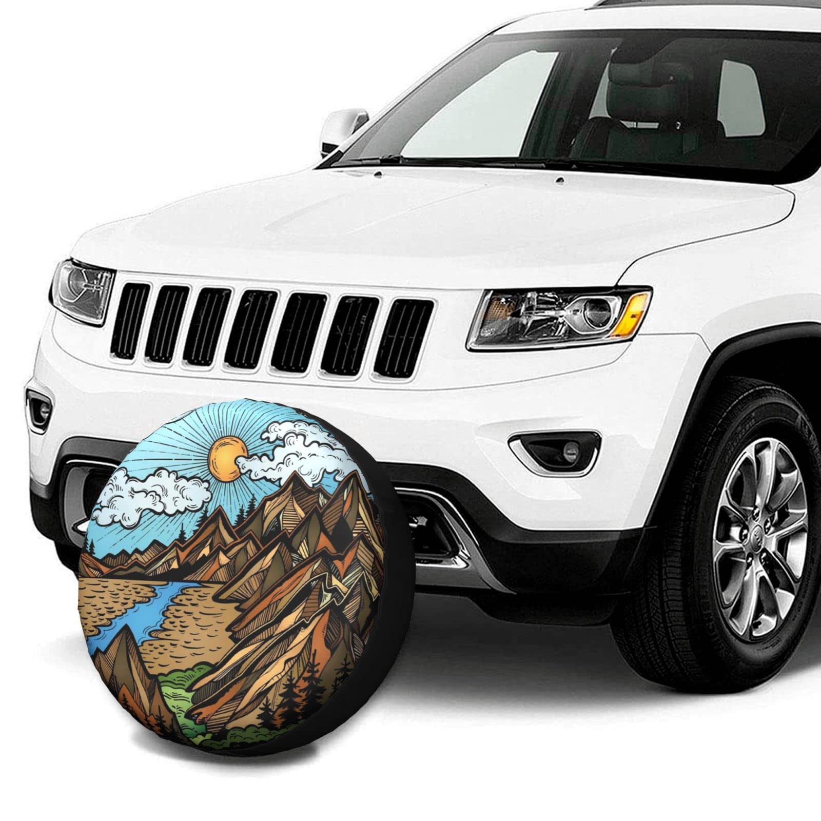 Vintage Spare Tire Cover - Weatherproof Universal Fit for 14