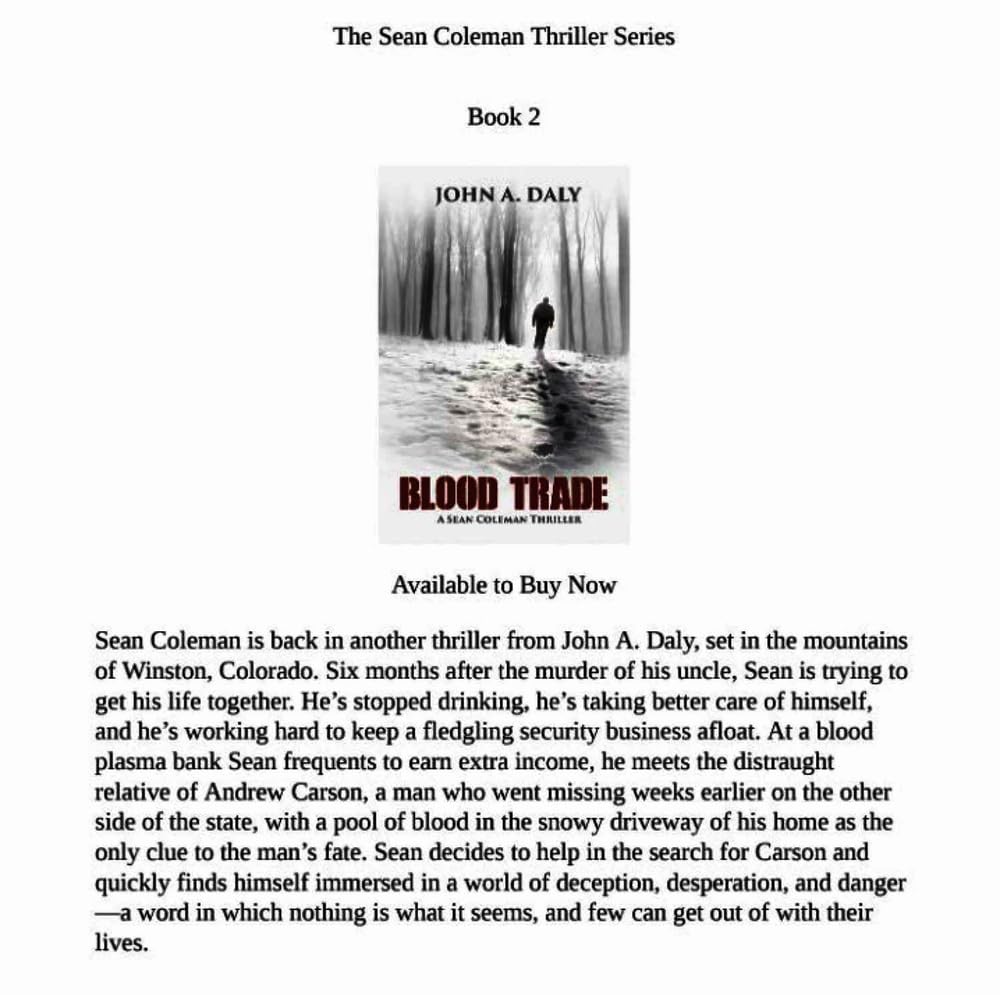 Sean Coleman Thriller Book - Safeguard Adventure Novel for Mystery Lovers