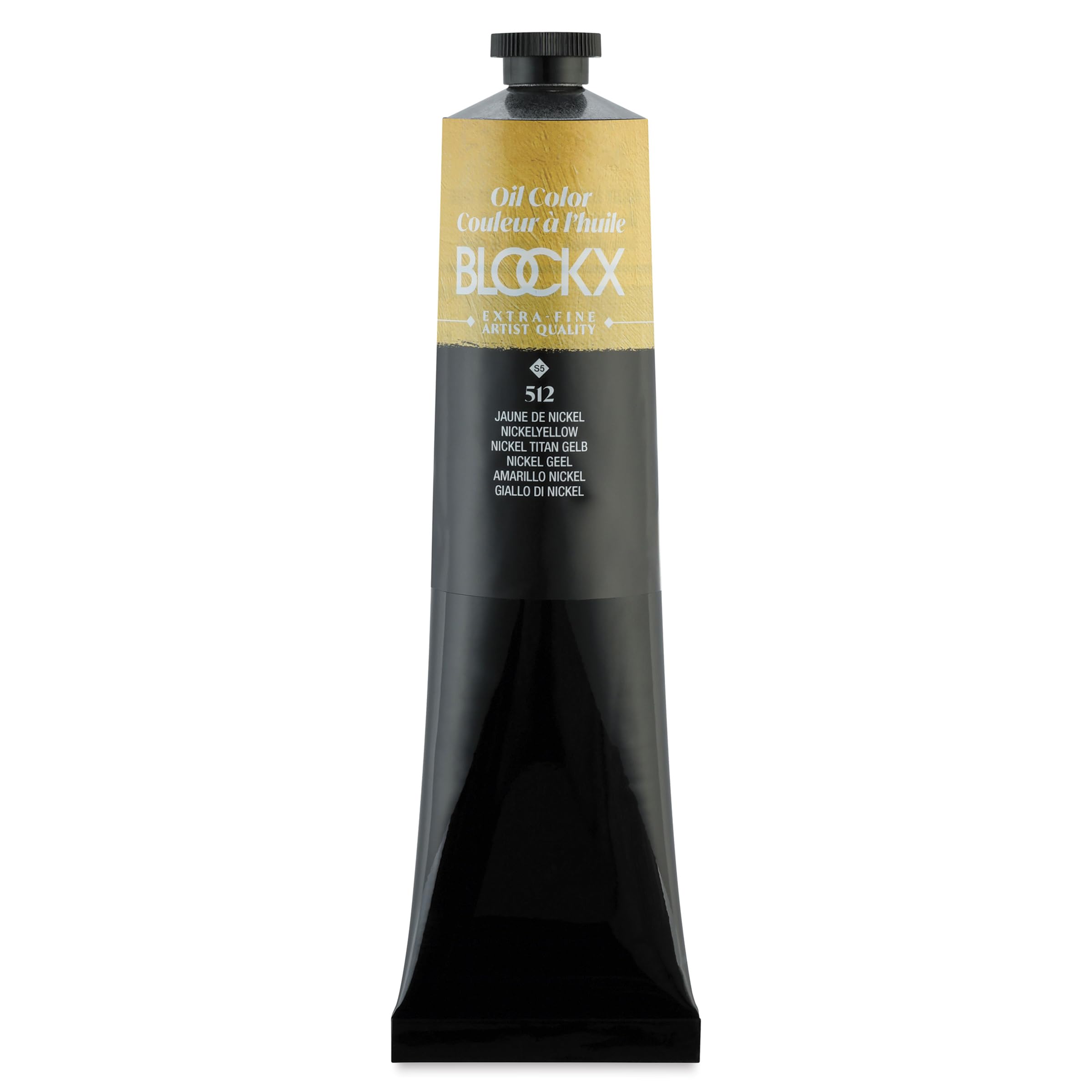 Premium Blockx Nickel Yellow Oil Paint - 200ml Tube for Artists & Professionals - Ideal for Canvas Painting, Portraits & Fine Art