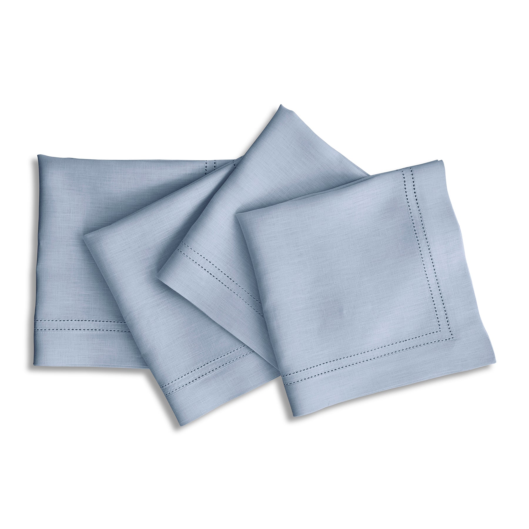 Premium Linen Double Hemstitch Napkins Set of 4 - Elegant Dinner Table Decor for Formal Dining & Special Occasions