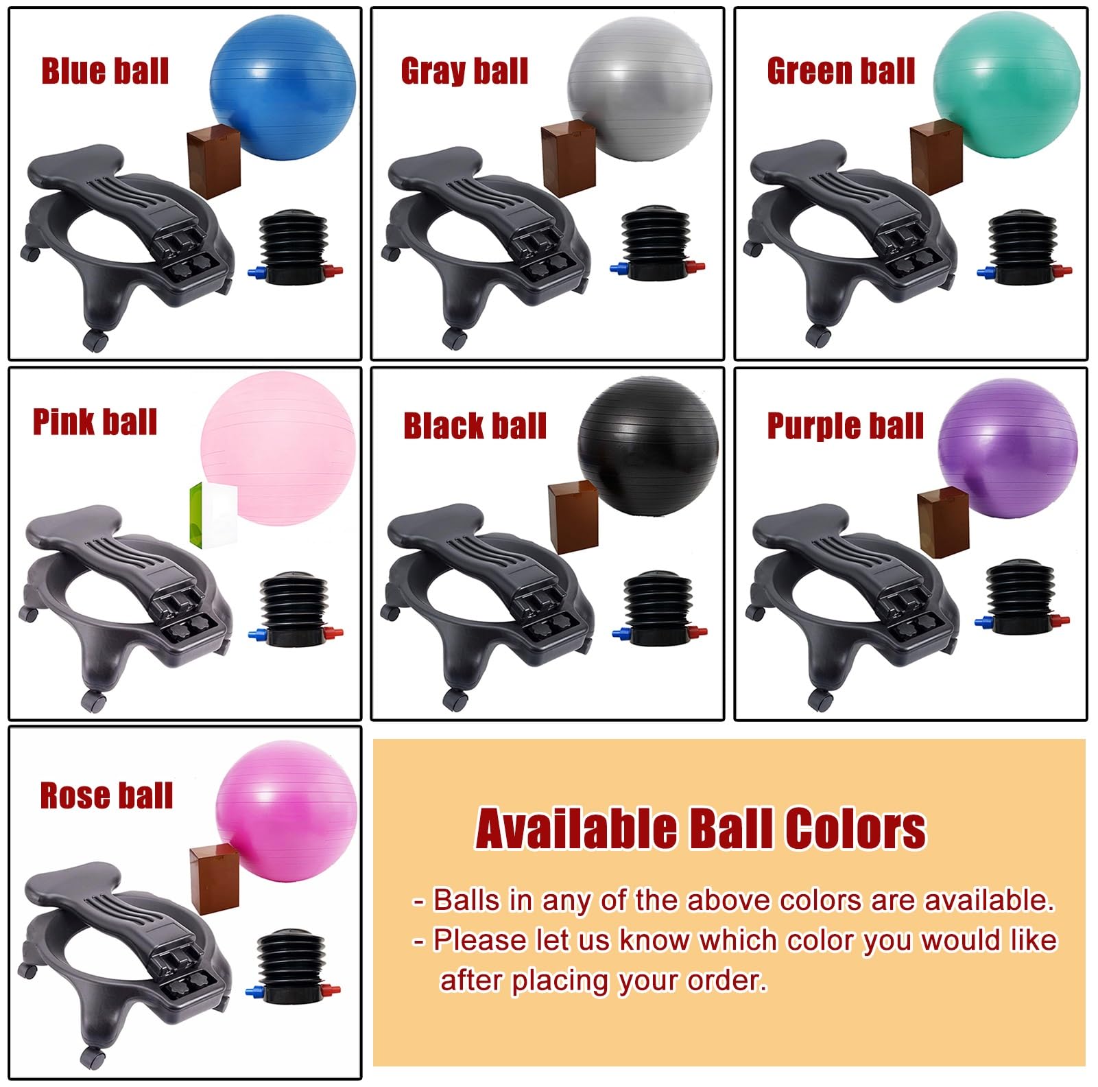 Ergonomic Yoga Ball Chair for Office & Home - Purple Exercise Ball Seat with Wheels, Stability Base & Foot Pump - Perfect for Desk Work, Posture Correction & Active Sitting