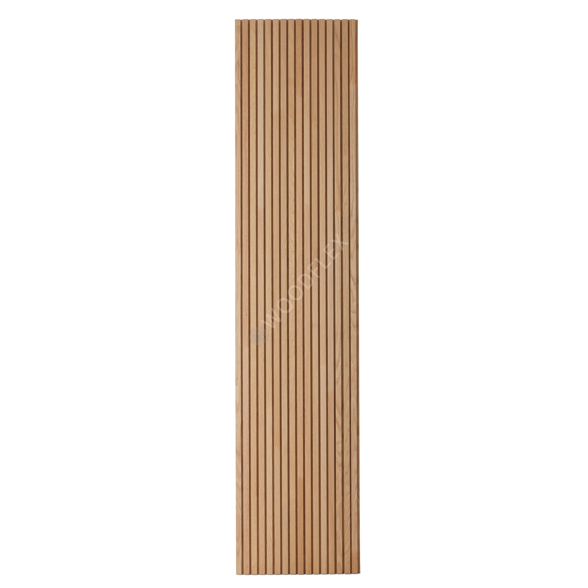 Premium WOODFLEX Z-Style Acoustic Wood Slat Panel - 3-Sided Full Wrap Oak Veneer - 2700mm x 600mm - Soundproof Wall Panels for Home Theater, Office & Recording Studio