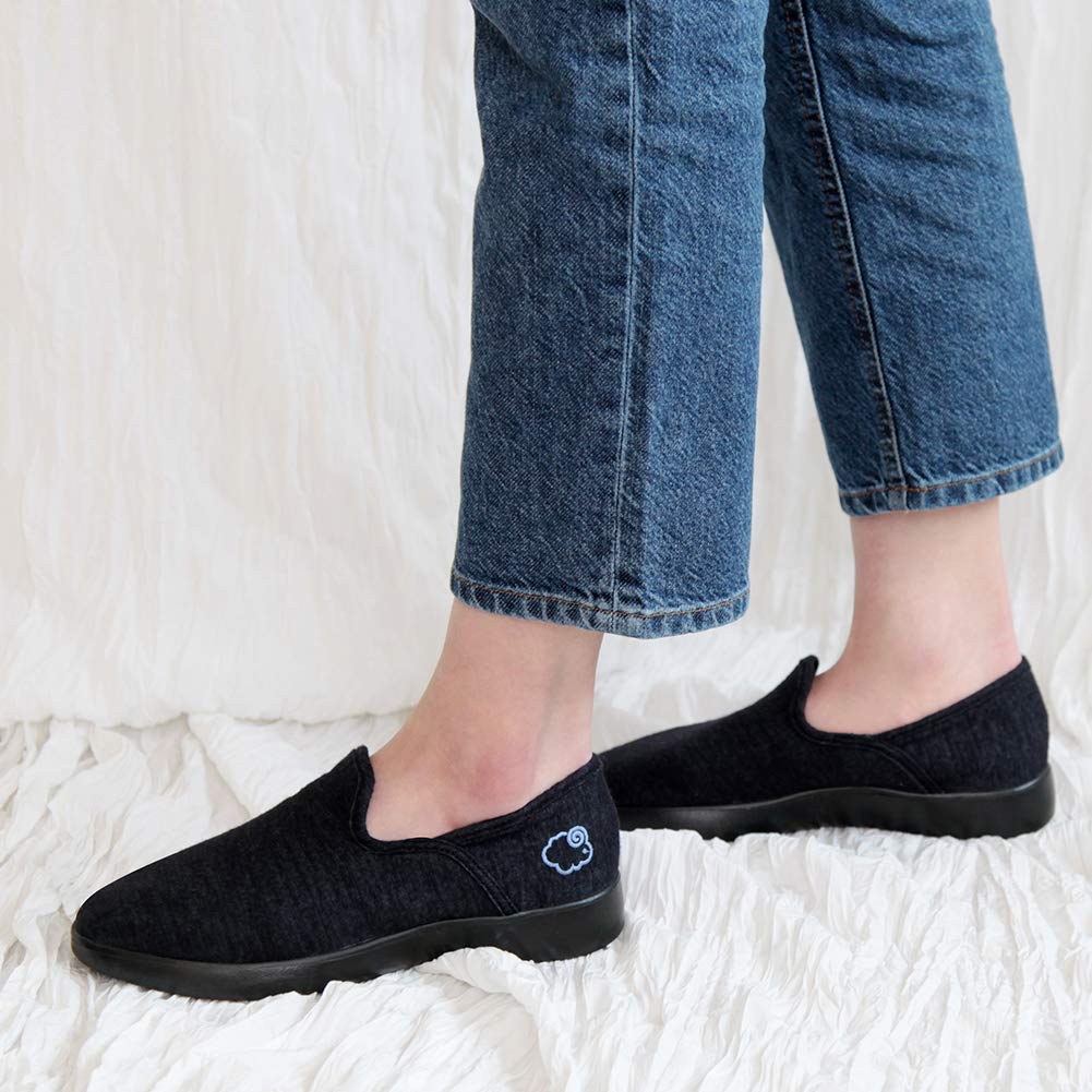 LeMouton Women's Wool Slip-On Shoes - Comfortable & Lightweight Walking Shoes for Women - Perfect for Casual Wear, Errands, and Indoor/Outdoor Use