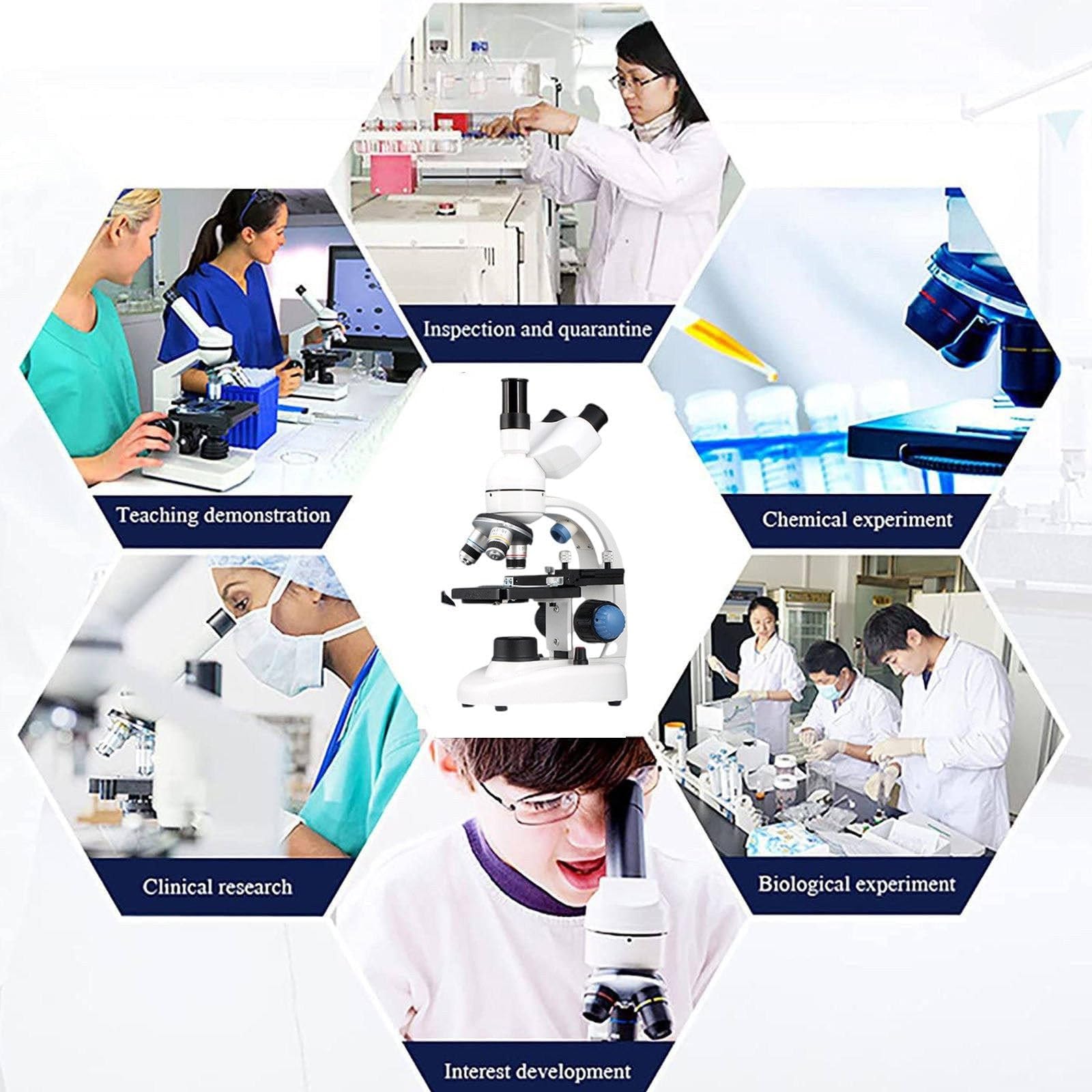 **Professional 30000x-70000x Portable Compound Trinocular Microscope Kit for Adults & Students – Includes E-Eyepiece, Storage Bag & Phone Stand – Perfect for Lab Research, Science Education & Home Learning (50000X Magnification)**    *(Ideal for Biology Studies, Classroom Experiments, Hobbyists & STEM Enthusiasts – Great Gift for Boys & Girls!)*