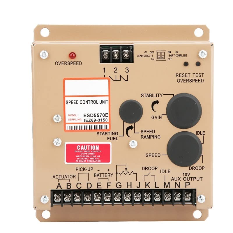 Liseal ESD5570E Speed Controller Regulator Genset 5570E Replacement Part for Generator Set - Compatible with Diesel Generators & Power Backup Systems