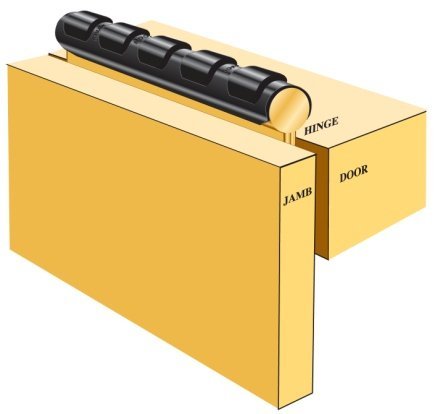 DOORFRAMER HC1 Snap-On Hinge Cover - 2500-Piece Bulk Pack for Door Protection | Durable Cushioning Guards for Furniture, Cabinets & Commercial Use