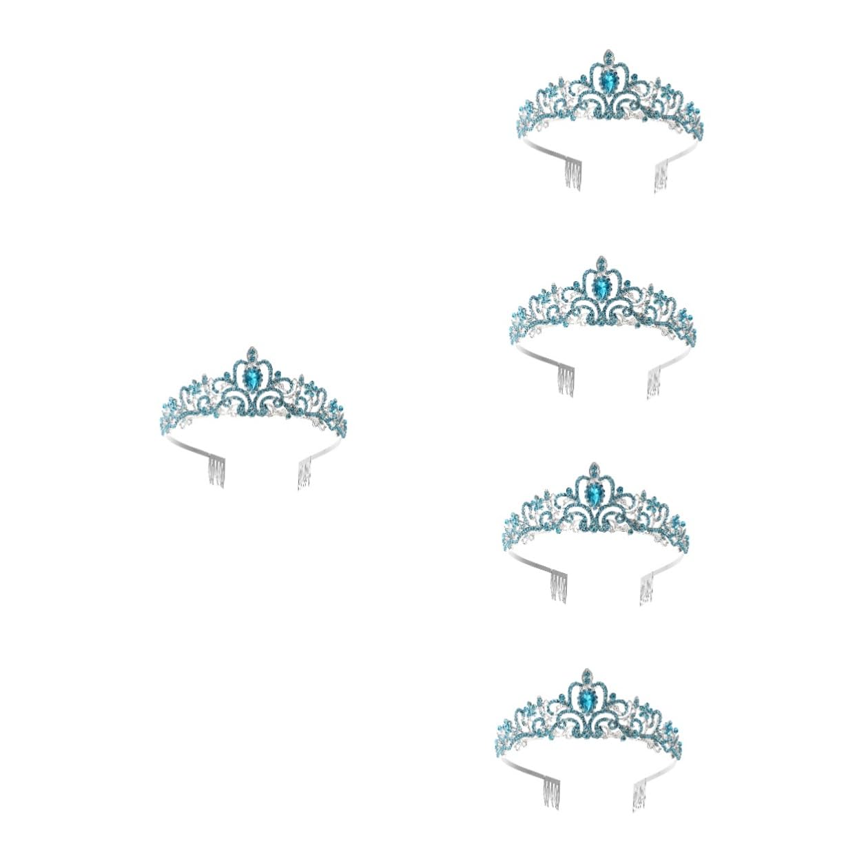 **Abaodam 5-Piece Rhinestone Wedding Tiara Set – Bridal Headpiece for Bride, Hair Accessories & Crown Decor – Perfect for Weddings, Prom, Pageants & Special Occasions**