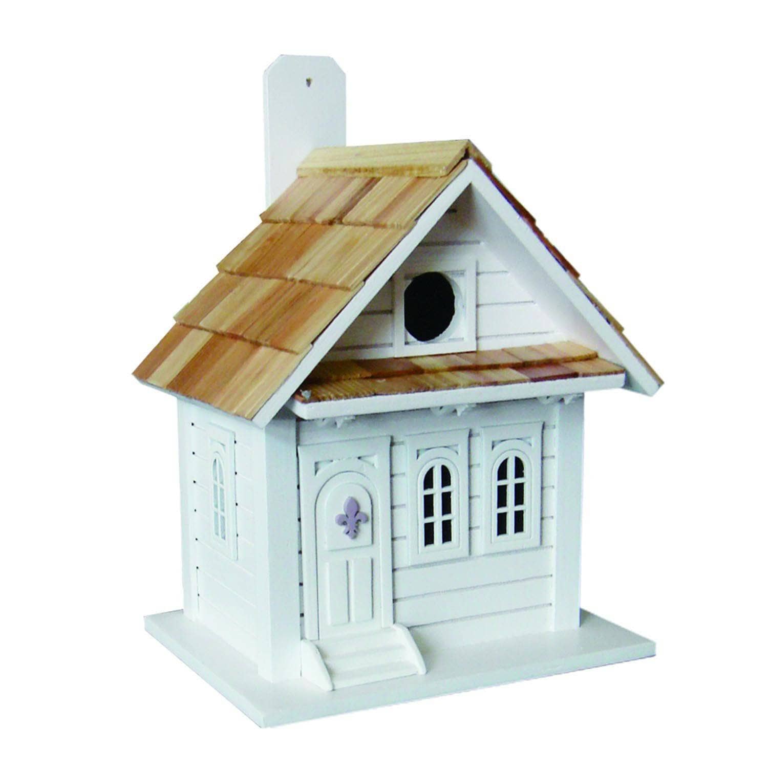 Handmade New Orleans Style Bungalow Bird House - Weatherproof Outdoor Birdhouse for Garden, Patio & Backyard Decor - Attracts Wild Birds (Bluejay, Finch, Cardinal) - Perfect Gift for Bird Lovers