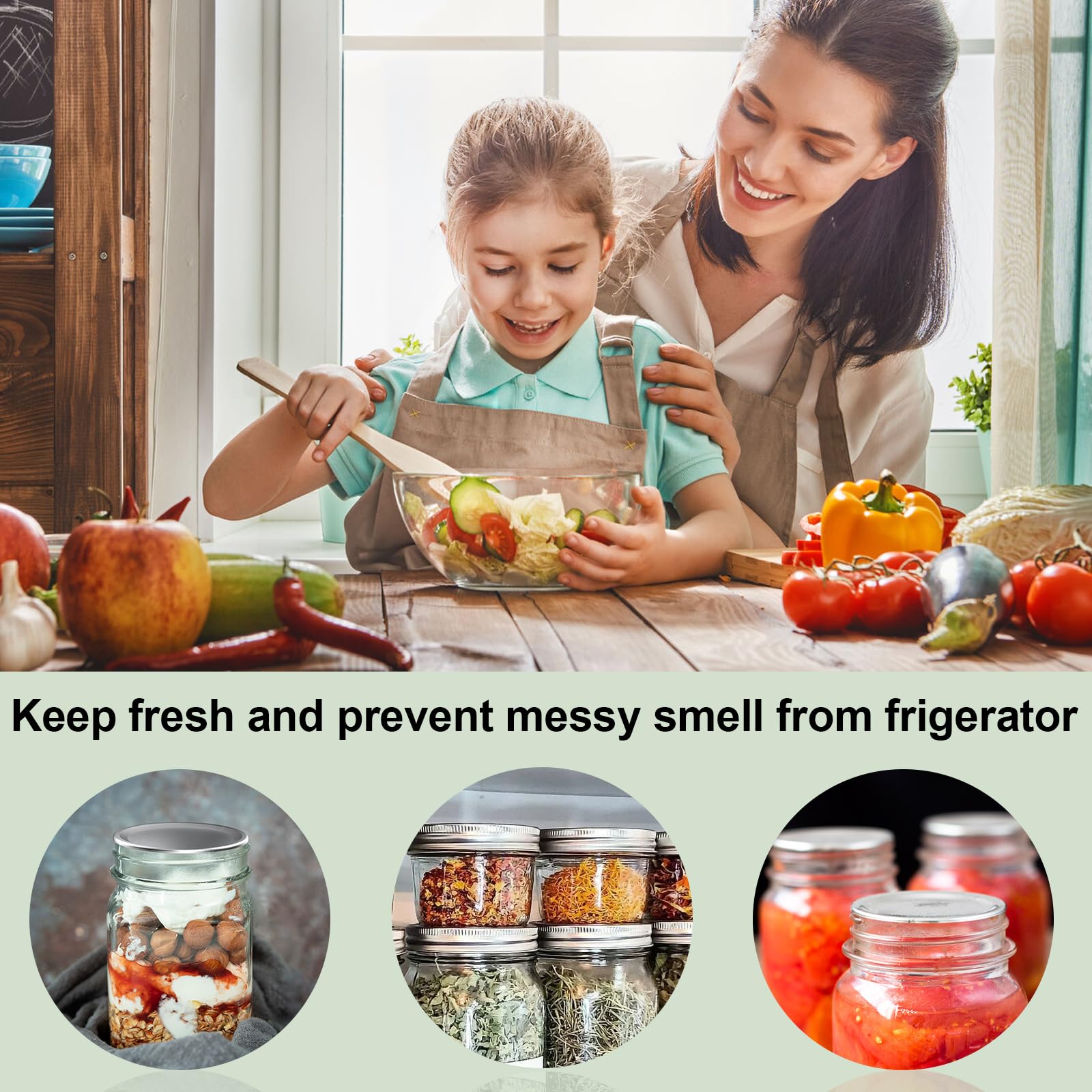 Electric Mason Jar Vacuum Sealer Kit - Cordless Food Preservation System for Wide & Regular Mouth Jars with 8 Lids & LED Display | Perfect for Meal Prep, Canning, Sous Vide & Long-Term Food Storage