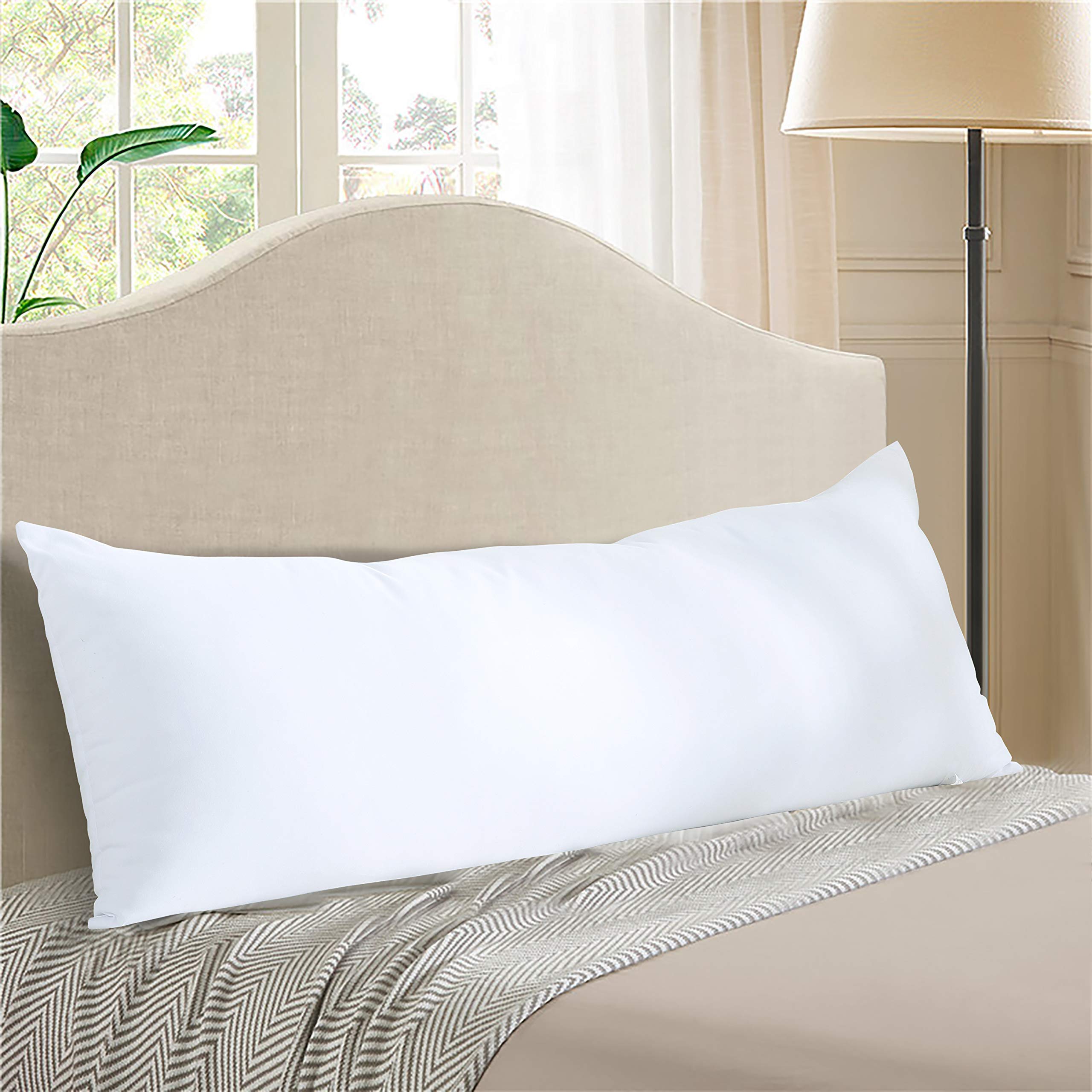 Evolive Ultra Soft Microfiber Body Pillow with Micromink Cover - Perfect for Side Sleepers, Pregnancy Support & Home Decor