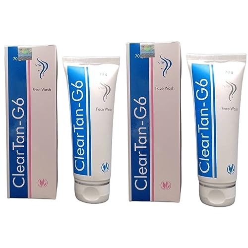 ClearTan G6 Face Wash 75ml - Pack of 2 | Gentle Cleansing for All Skin Types | Perfect for Daily Skincare Routine & Travel