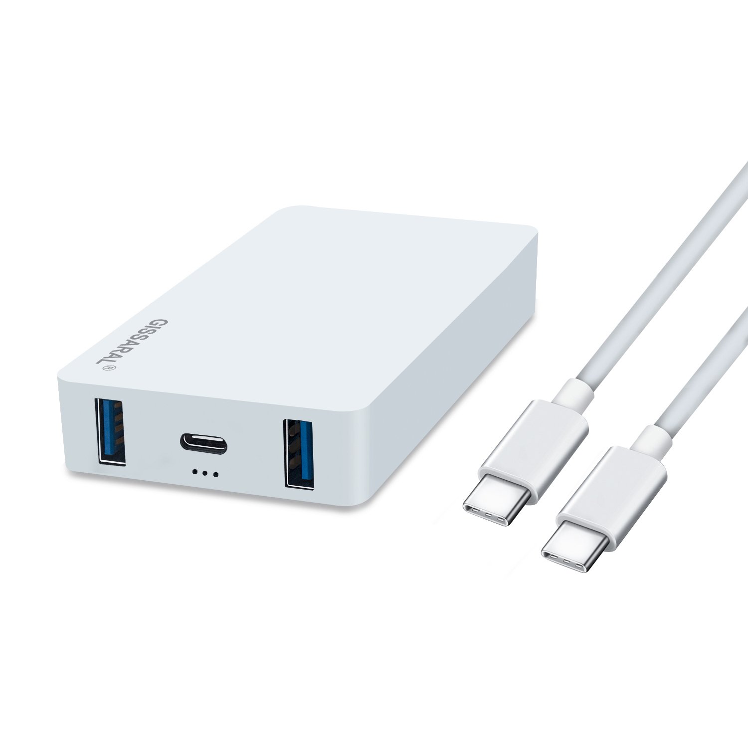GISSARAL 65W Slim USB C Power Adapter Fast Charger - Compatible with MacBook Pro 13/15 (2016-2023), MacBook 12 (2015), iPad Pro, Galaxy S23 & Type C Laptops - PD 3.0 Travel Wall Charger for Home, Office & Business Trips