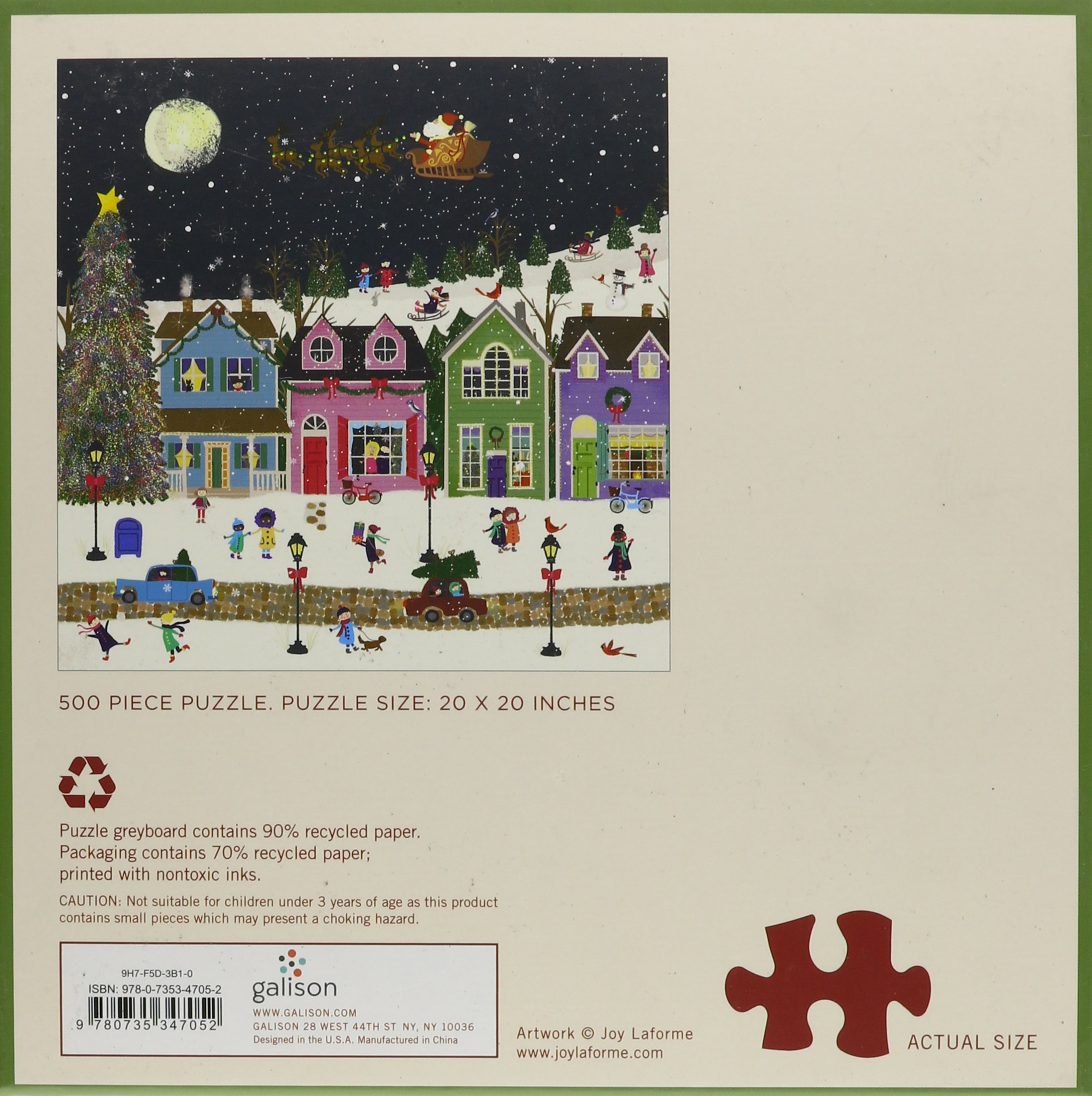 Galison Winter Wonderland 500 Piece Jigsaw Puzzle for Adults & Families - Holiday Themed Winter Puzzle for Christmas Decor & Family Game Night