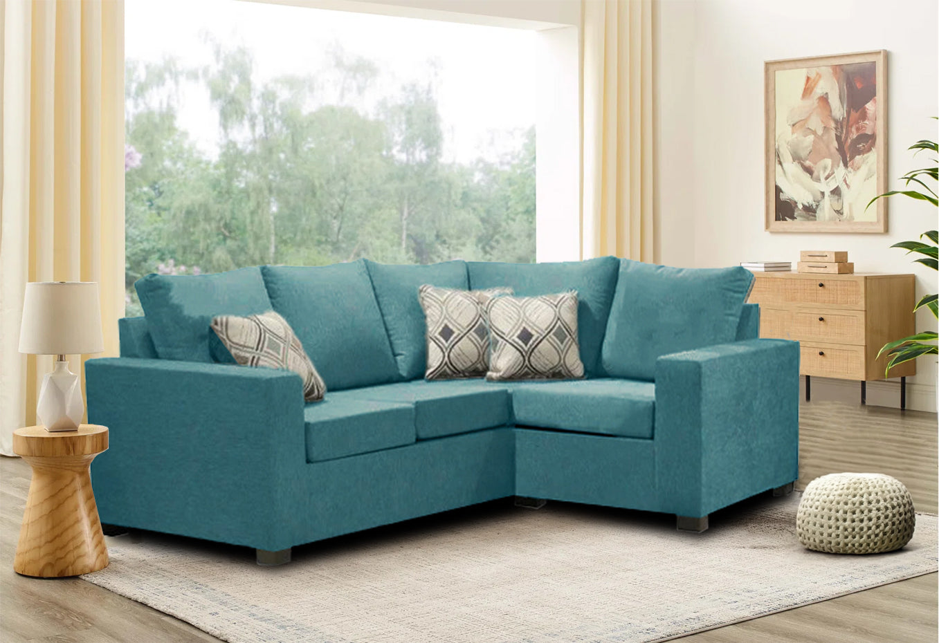 Premium Canadian Made 2x1 Sectional Sofa - LHF/RHF Configurable with 17 Color Options | Modern Living Room Furniture for Small Spaces & Apartments