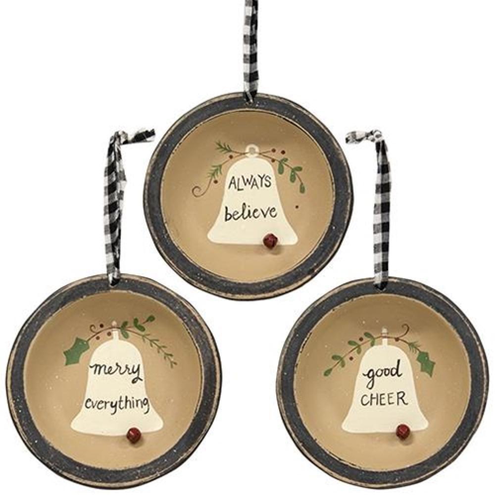 Always Believe Ceramic Dish Ornament Set of 3 - Inspirational Home Decor for Kitchen, Dining Table, or Gift Giving