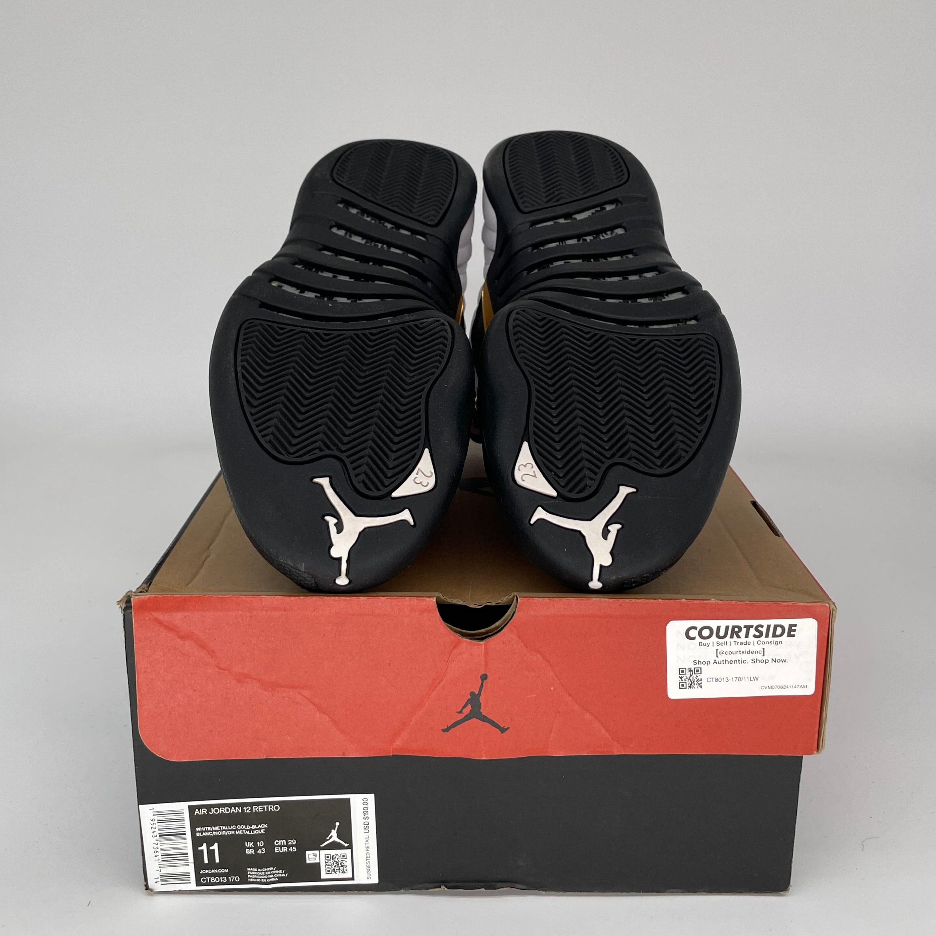 Original Air Jordan 12 Retro 'Royalty Taxi' Men's Basketball Shoes - Size 11 (CT8013-170) | Authentic Sneakers for Streetwear & Basketball Games