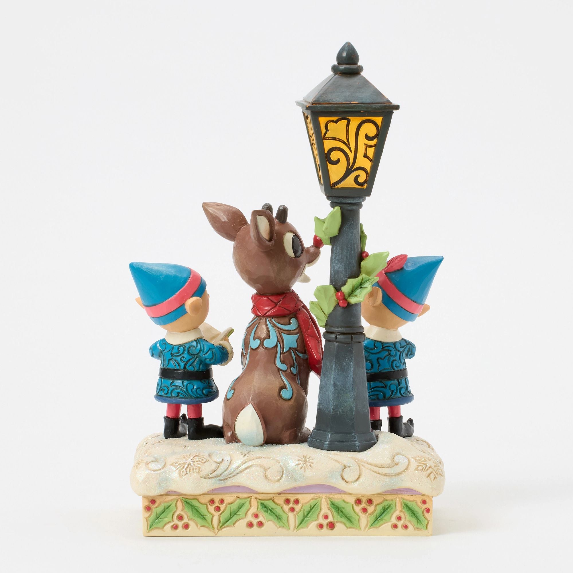 Rudolph and Elves Caroling Christmas Decorations - Festive Holiday Home Decor for Xmas Tree, Mantel & Party Decorations
