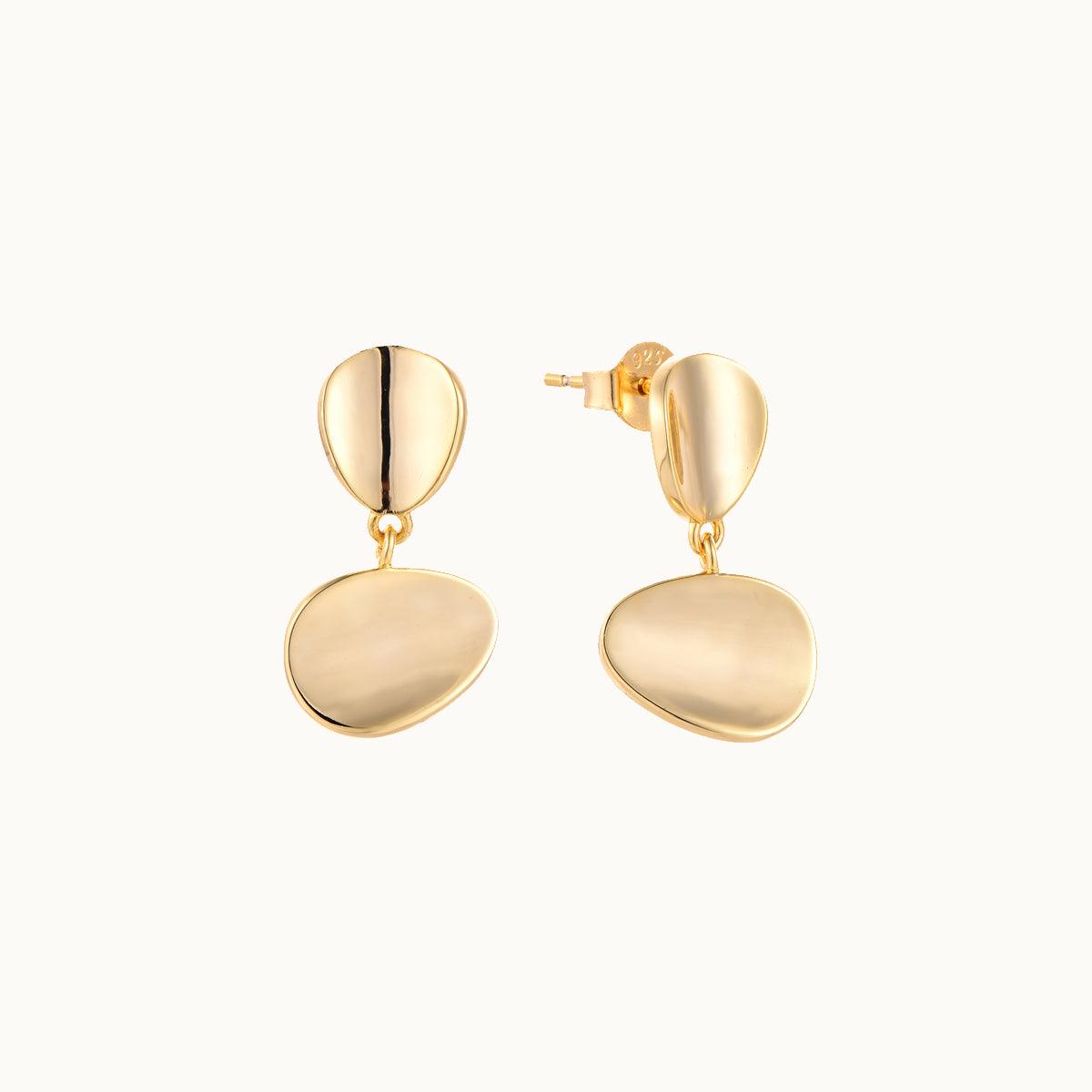 Golden Bean Drop Earrings for Women - Elegant Dangle Earrings for Party, Wedding & Everyday Wear