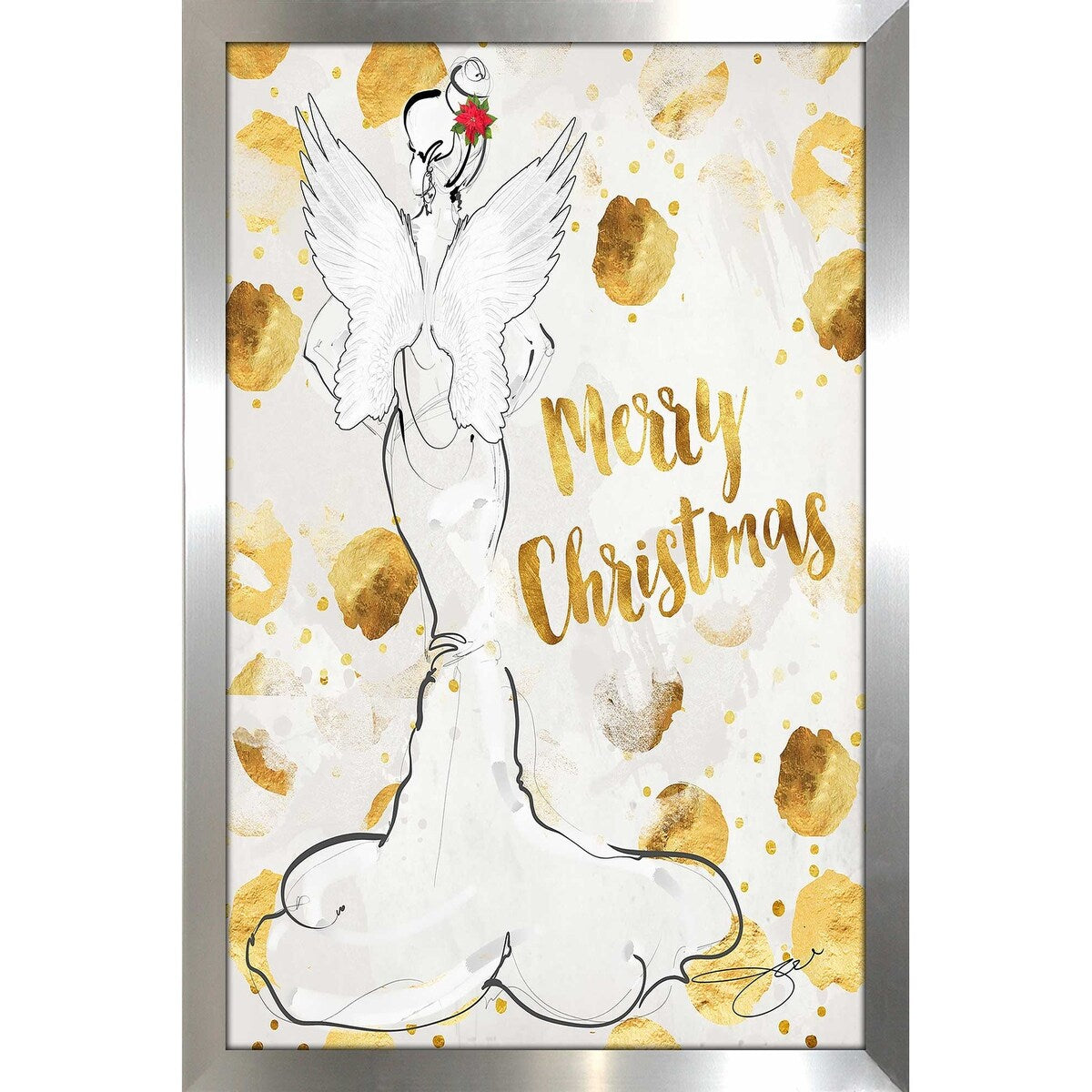 Jodi Print Angel Merry Christmas Acrylic Wall Art - Perfect for Holiday Home Decor, Christmas Tree Ornaments, and Festive Gift Giving