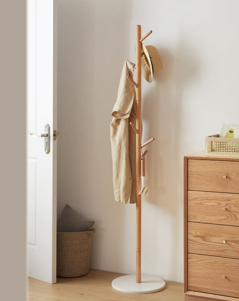 Premium Solid Wood Clothes Hangers - Beech & Ash Wood Garment Rack for Closet Organization | Ideal for Hanging Coats, Dresses, Suits & Delicate Clothing