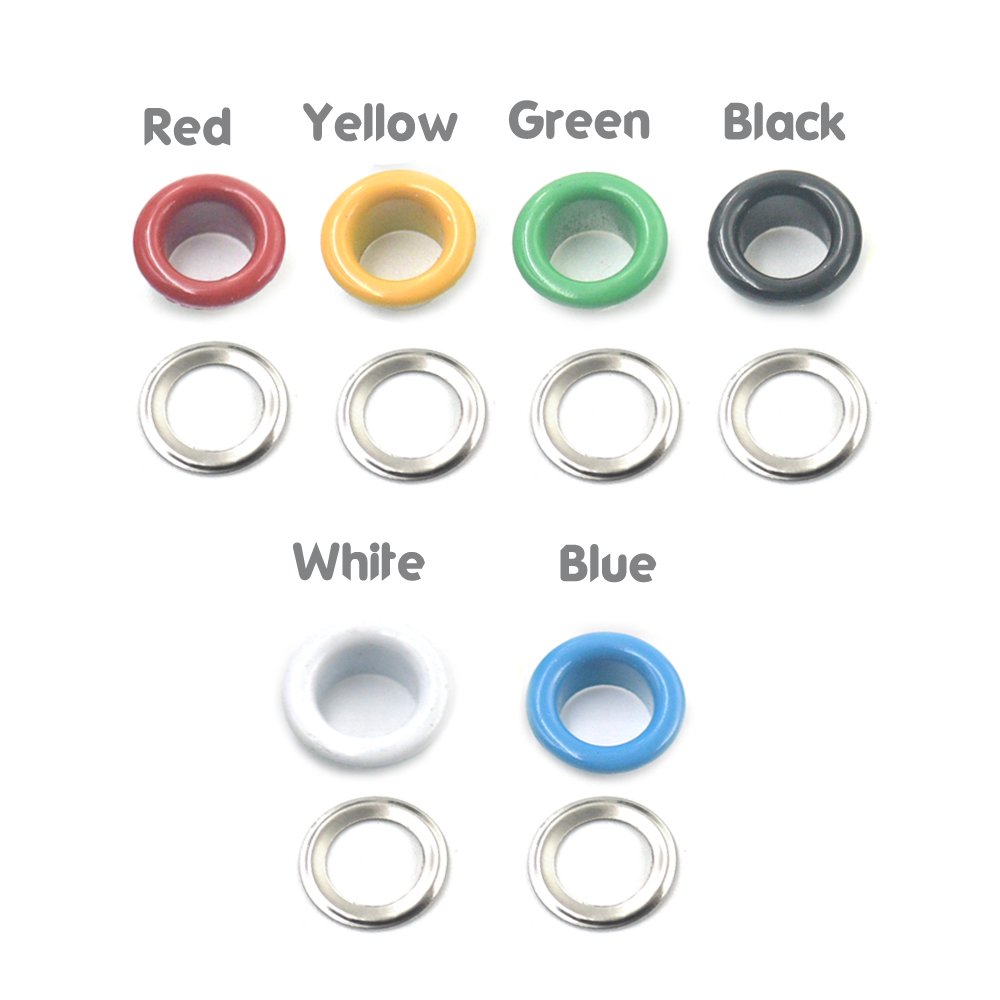 Fujiyuan 25 Sets 8mm Grommets and Washers Kit - Metal Eyelets for Leathercraft, Shoes, Belts, Bags & DIY Projects (White) - Perfect for Crafting, Repairing & Customizing Leather Goods, Clothing & Accessories