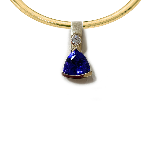 14K Yellow Gold Tanzanite Pendant Necklace for Women - Genuine Tanzanite Gemstone Jewelry Gift for Birthday, Anniversary & Valentine's Day - Elegant Everyday & Special Occasion Wear