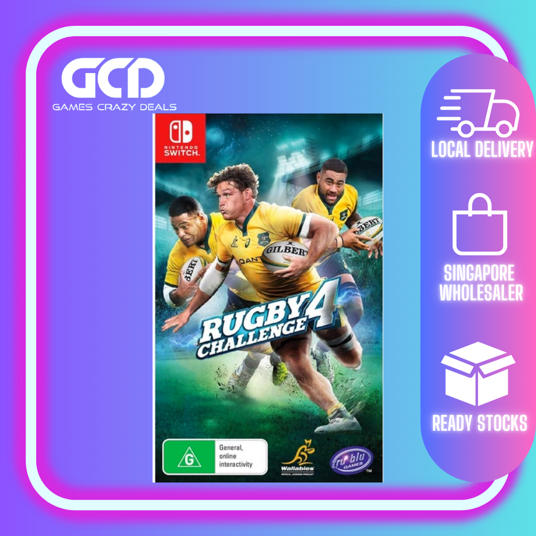 Nintendo Switch Rugby Challenge 4 Game - Official Australian Version - Play Rugby Anytime Anywhere for Sports Fans